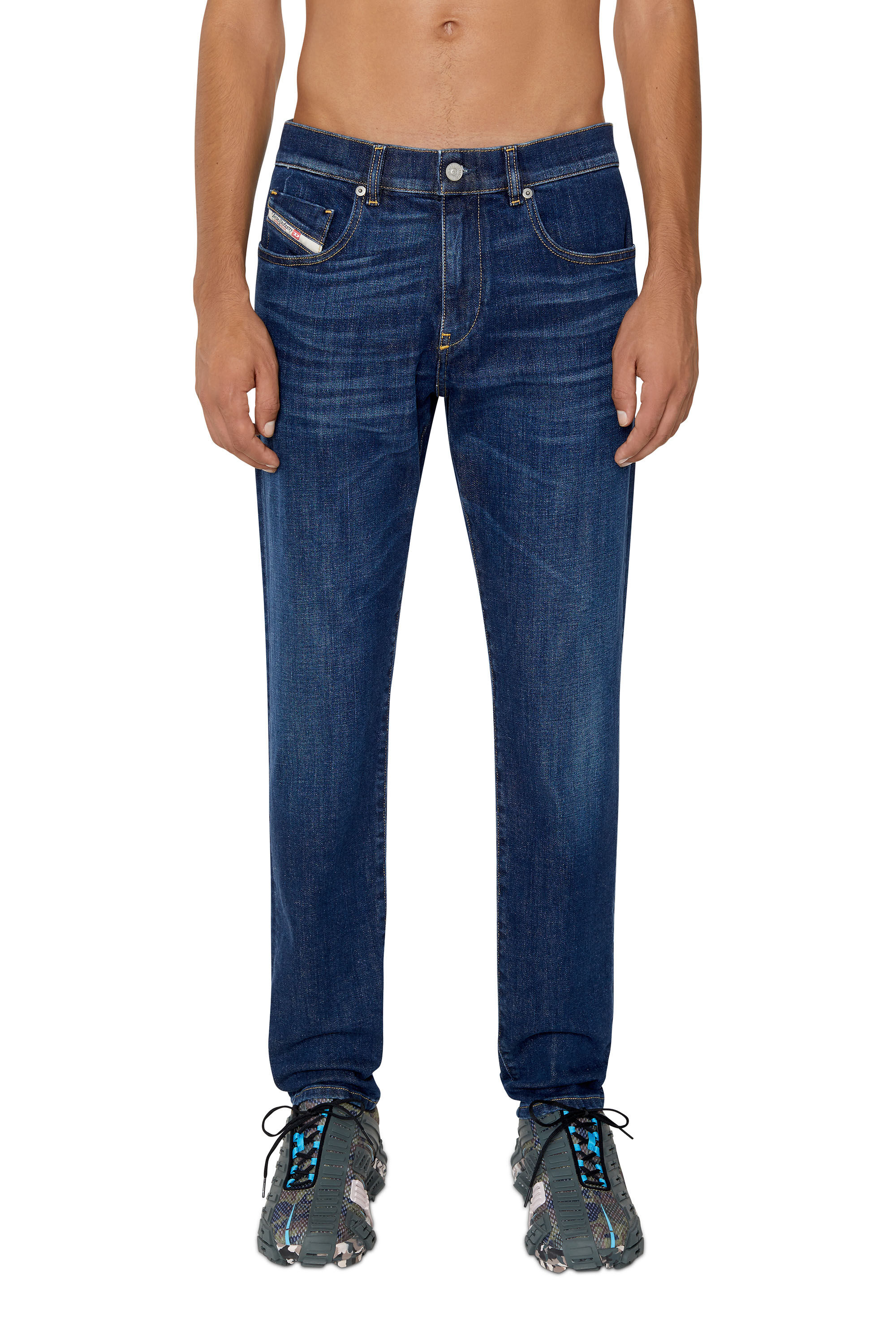 2019 D STRUKT Man Slim blue Jeans mid rise Dark Blue Diesel