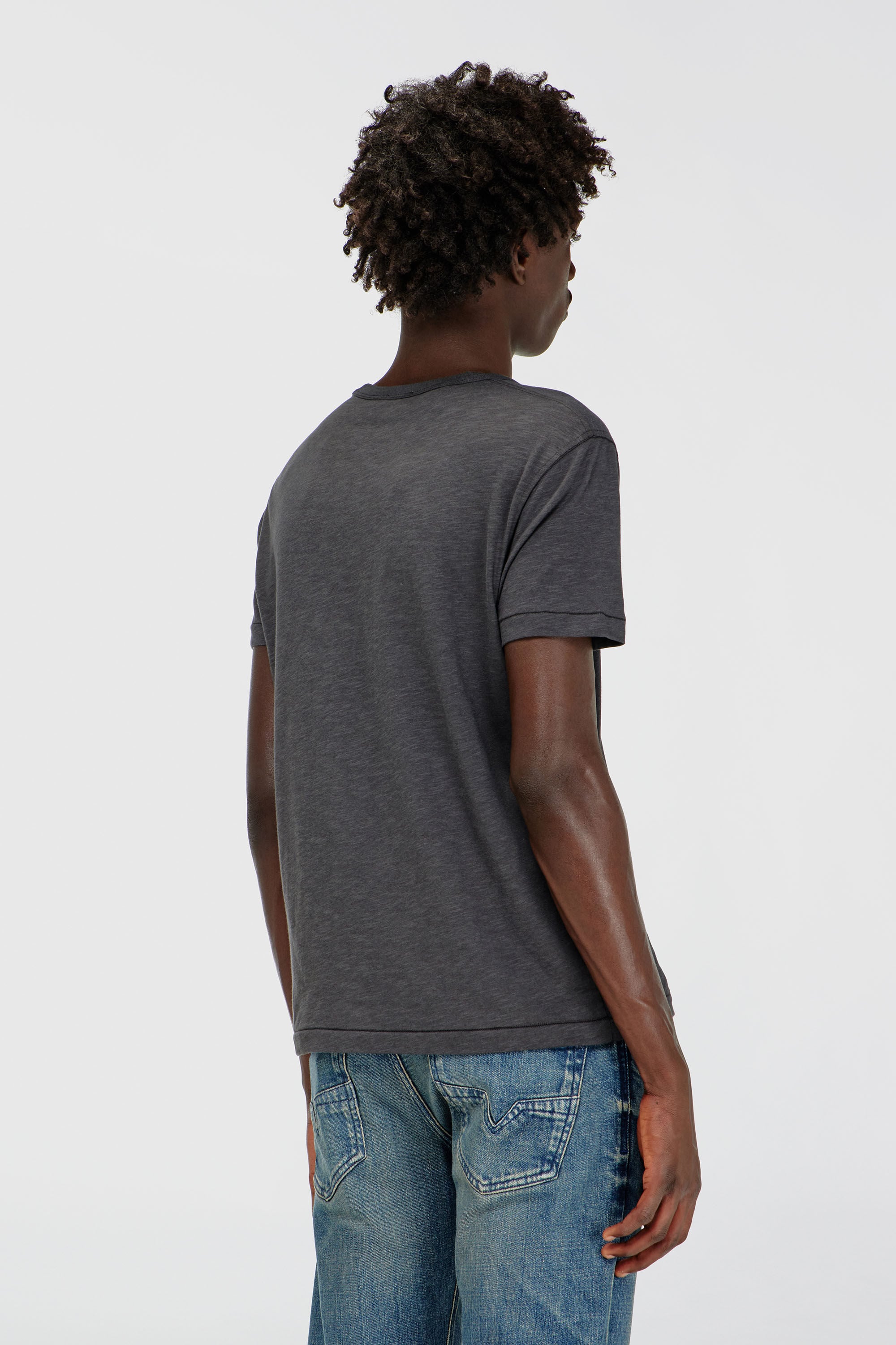 Diesel - T-NOTS, Man's T-shirt in slub-jersey with crack print in null - 3