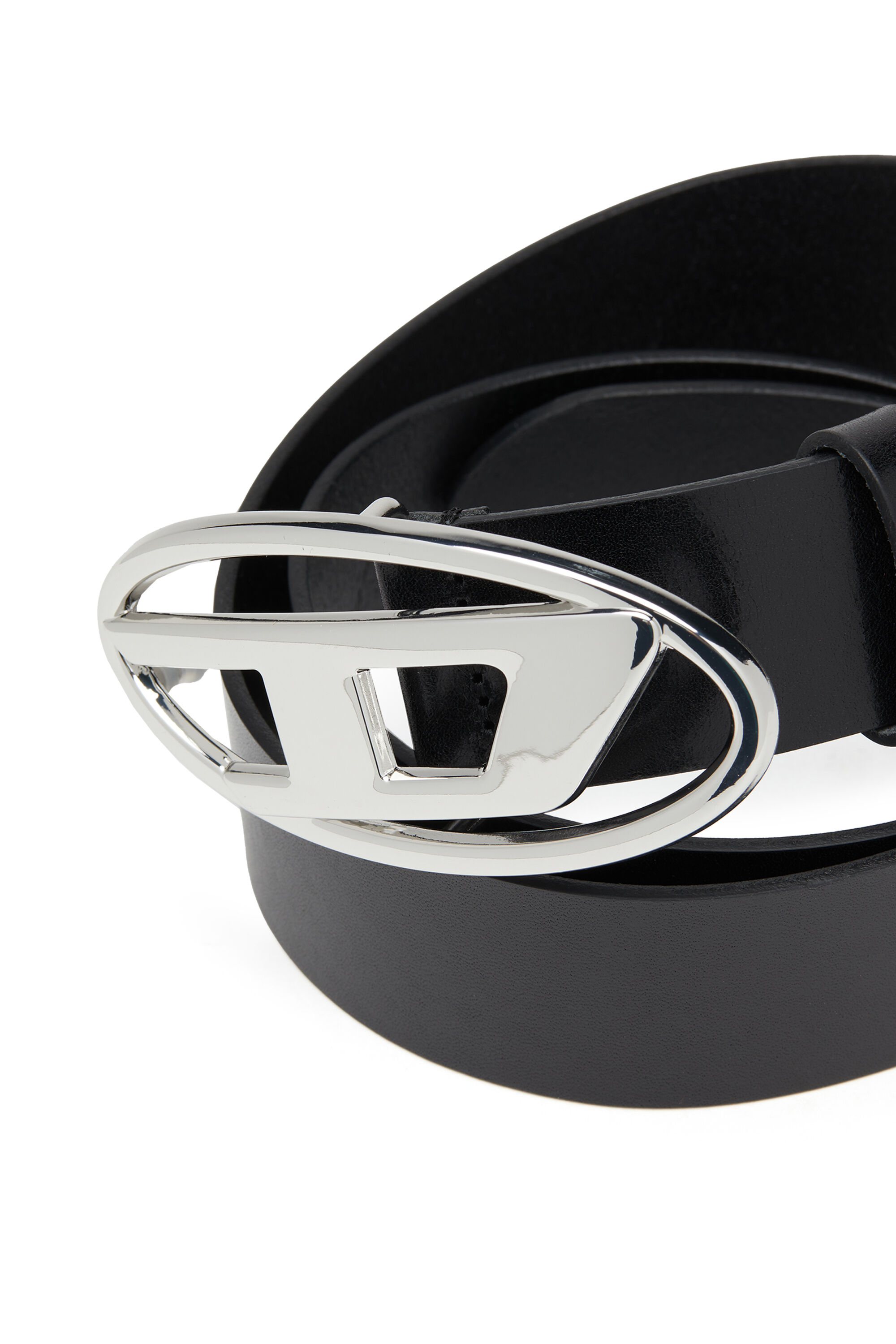 B-1DR Woman: leather Belt buckle D | logo silver with Diesel