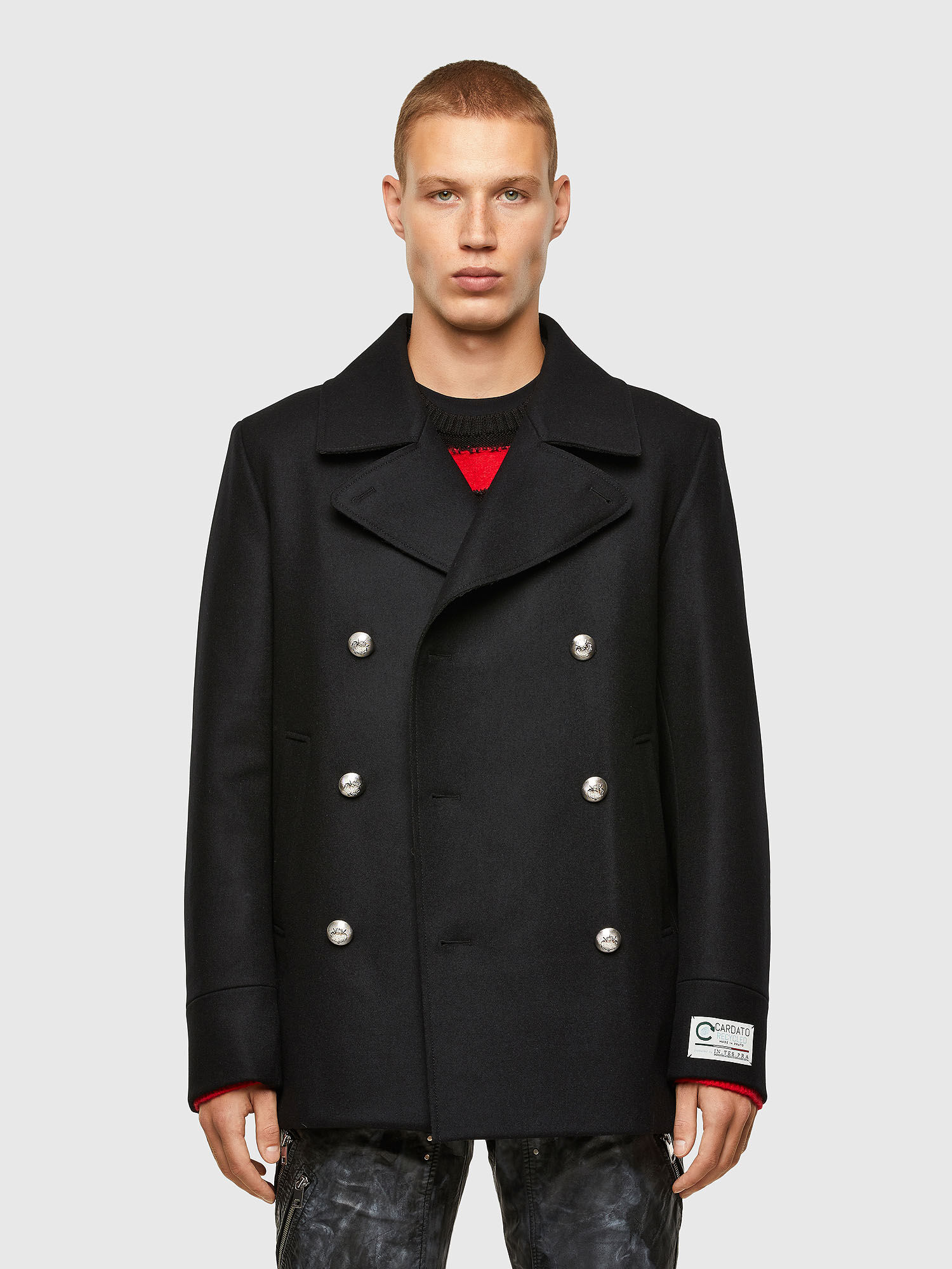 long green peacoat