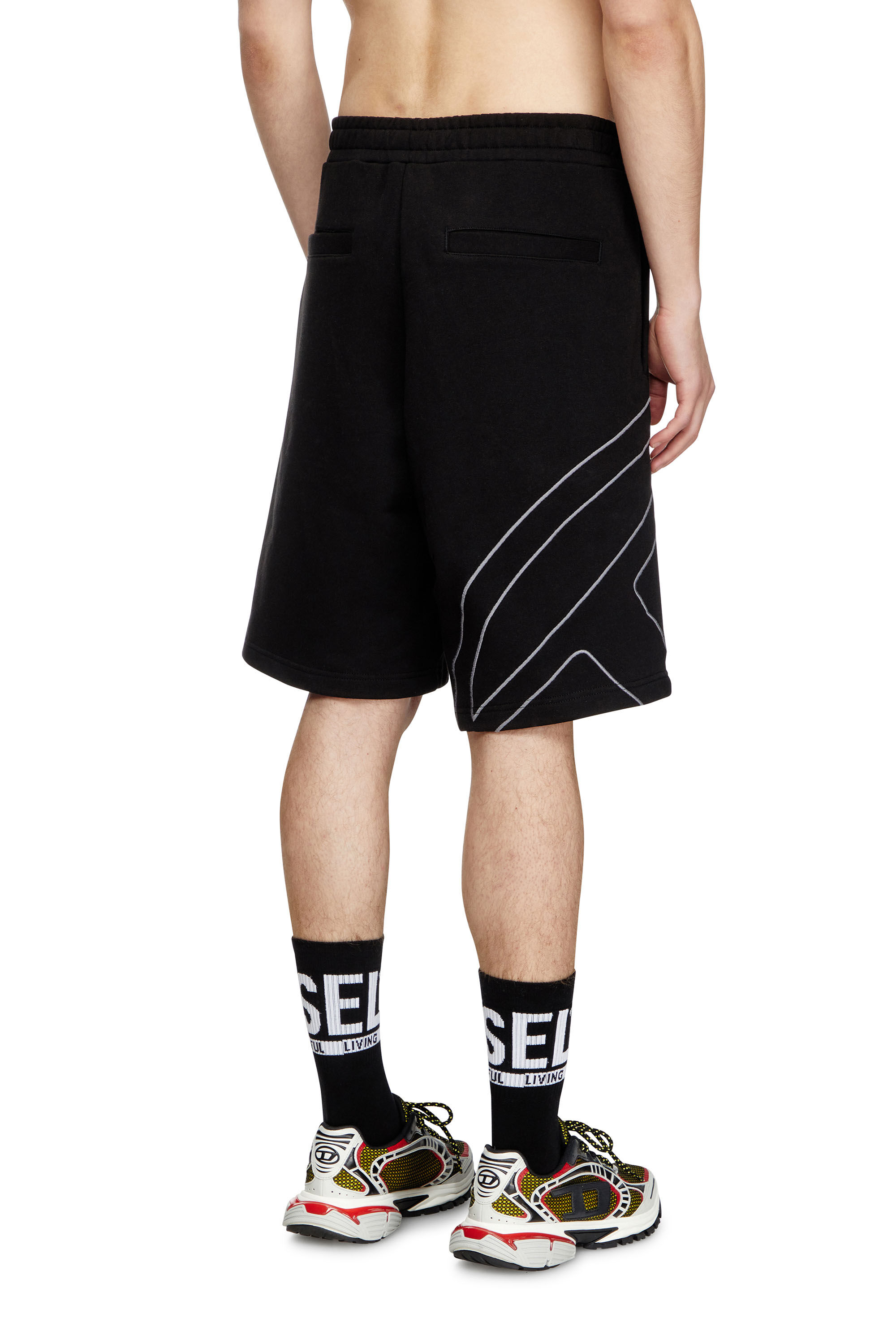 P-CROW-MEGOVAL Man: Sweat shorts with maxi D logo | Diesel