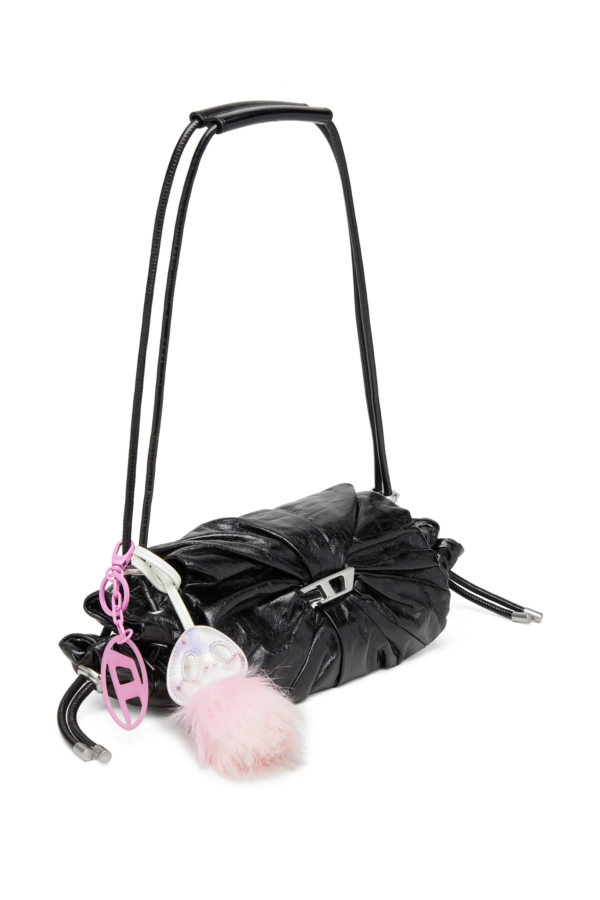Diesel - OVAL D CHARM, Unisex's Oval D charm/key ring in metal and resin in Pink - 3