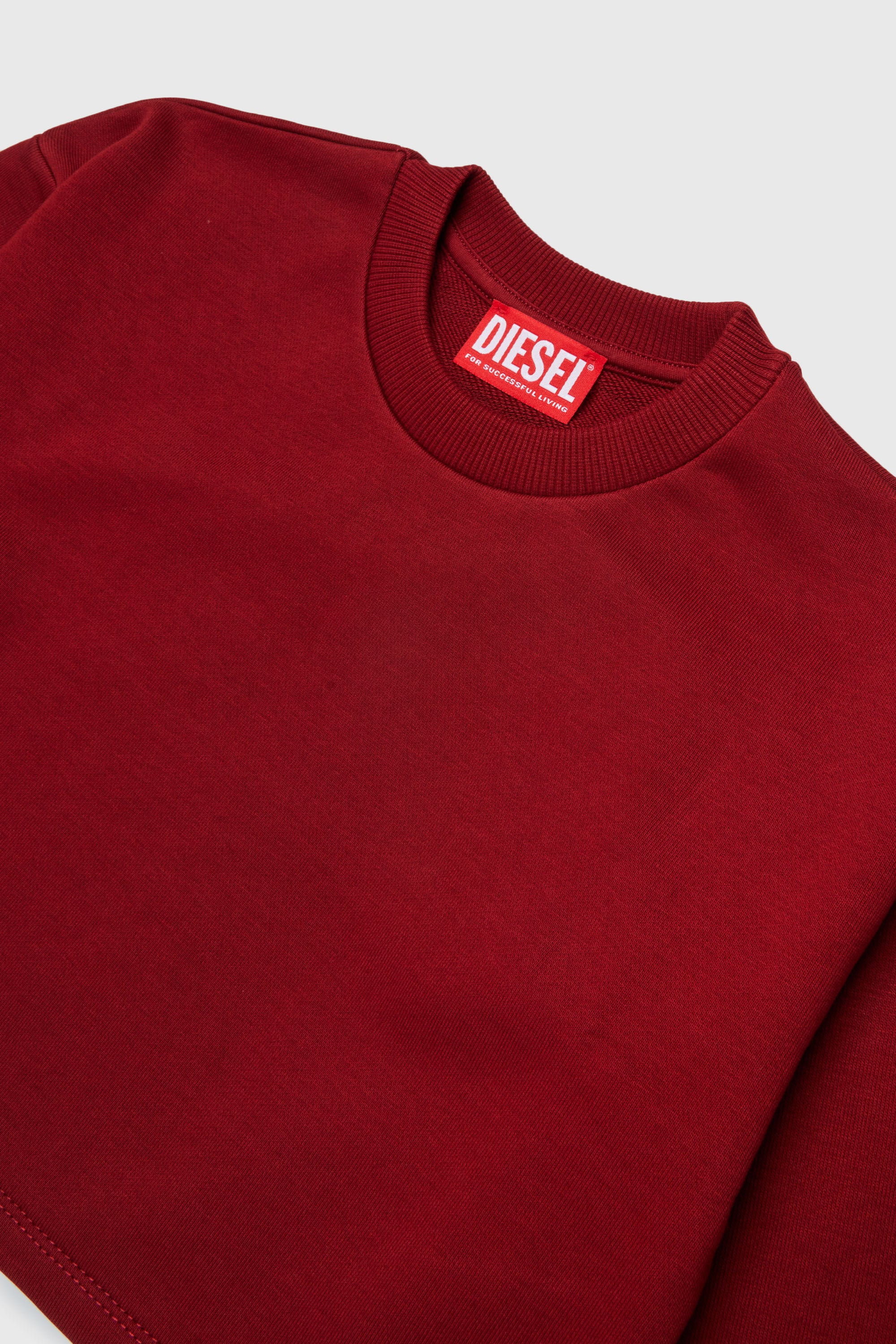Diesel - SCEFY, Woman's Sweatshirt with cut-off logo in Red - 3