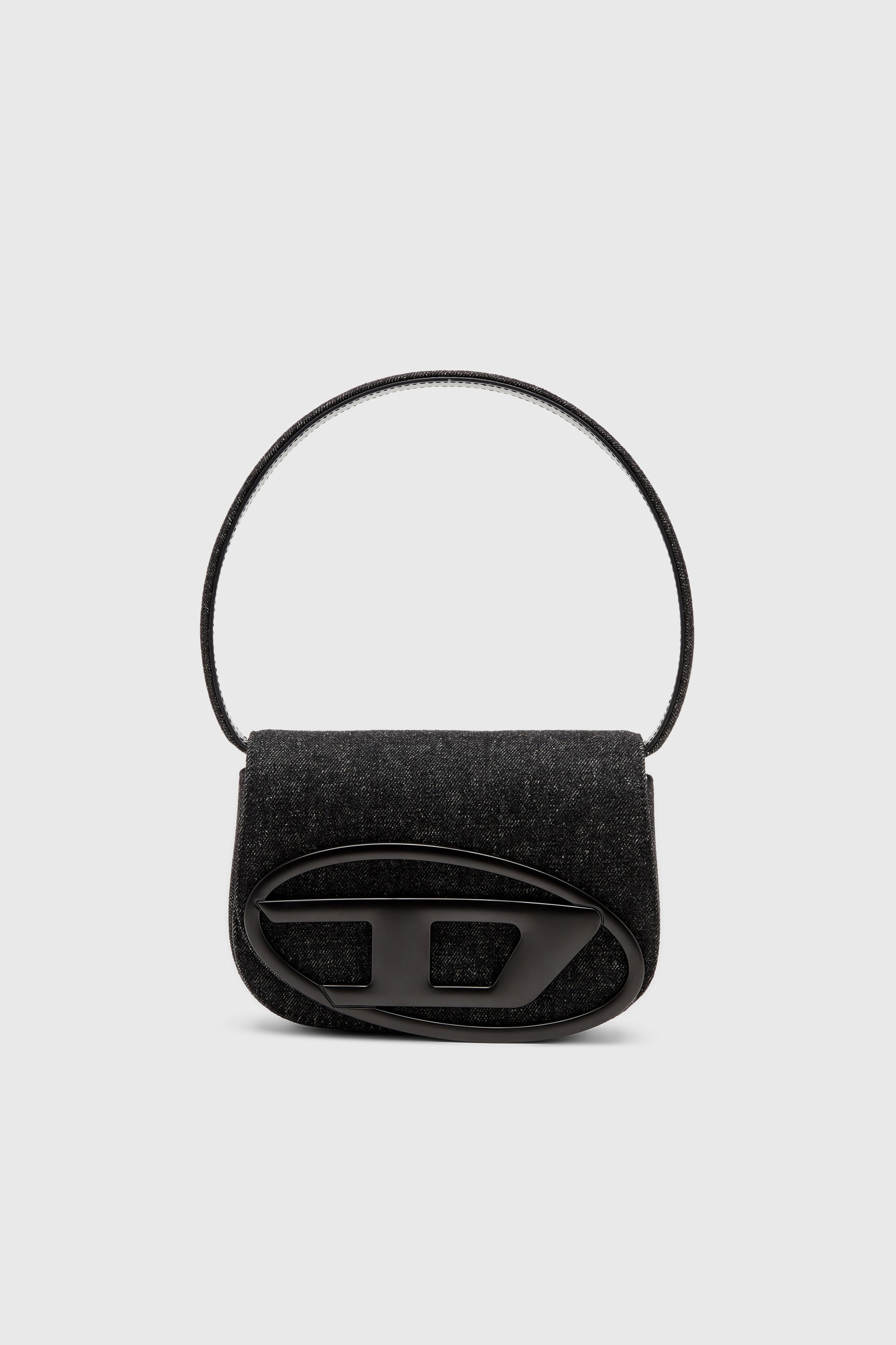 Diesel - 1DR, Woman's 1DR-Iconic shoulder bag in washed denim in Black - 2