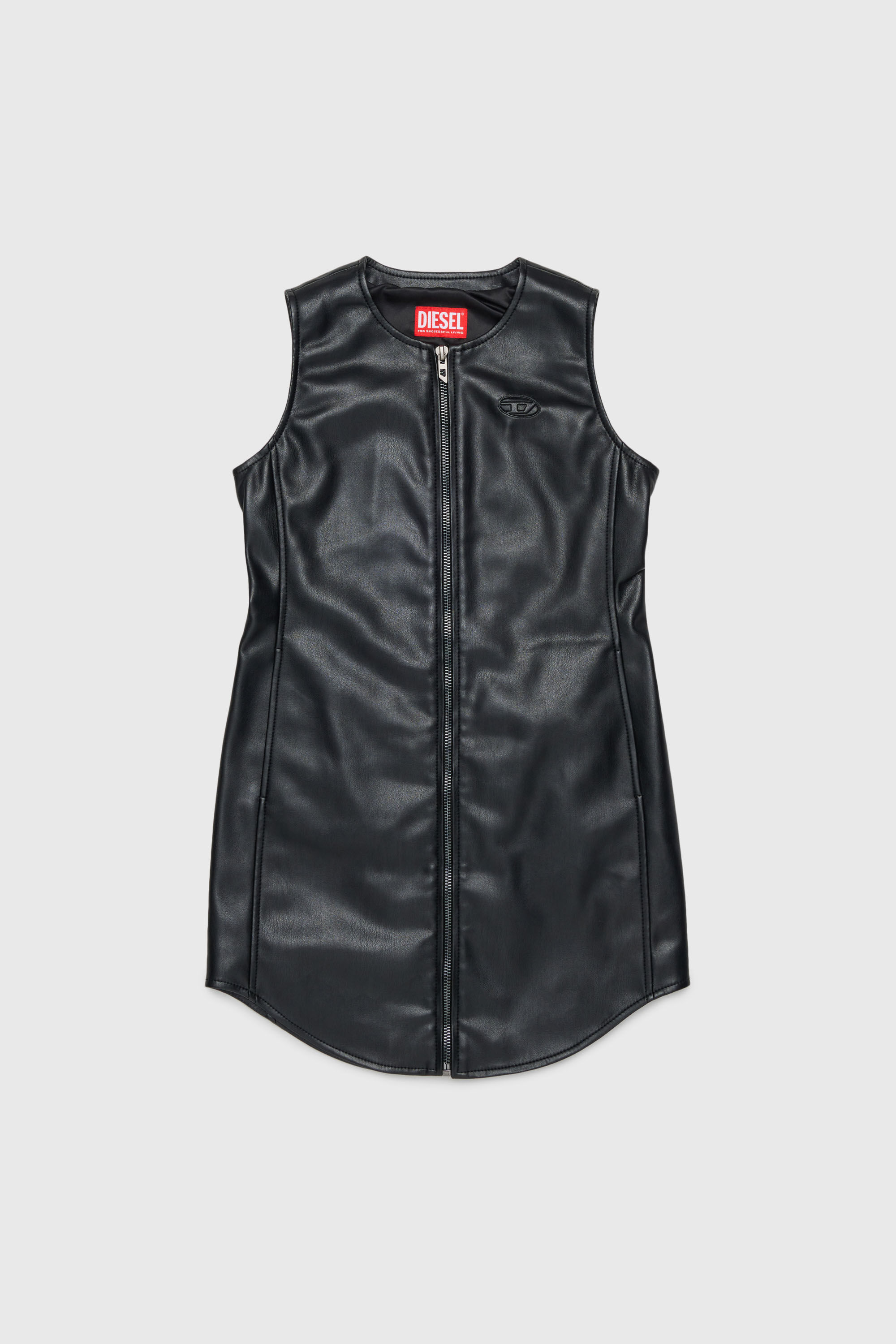 Diesel - DJENNY, Woman's Zip-through sleeveless shirt dress in Black - 1