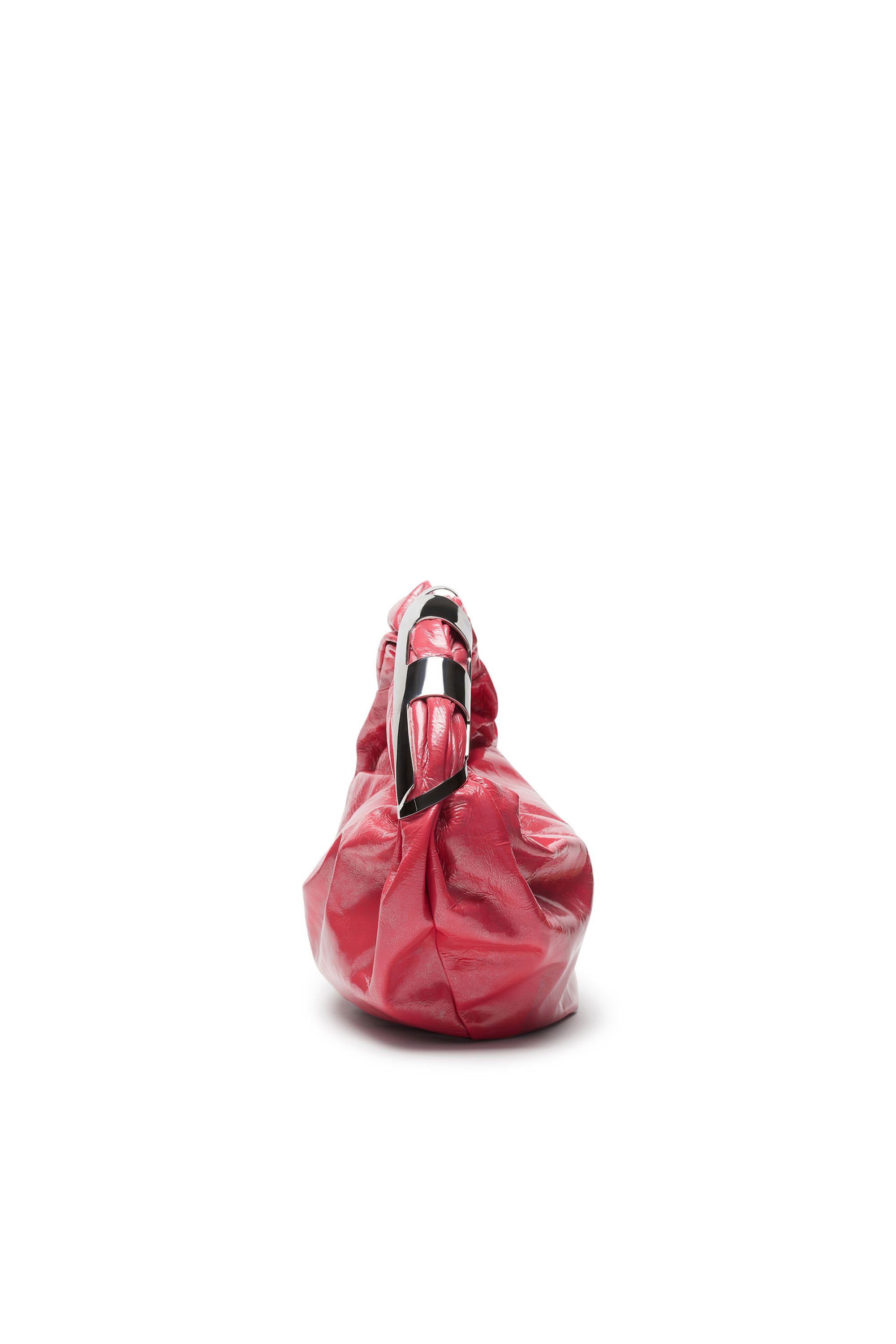 Diesel - GRAB-D HOBO S, Woman Grab-D S-Hobo bag in metallic leather in Pink - Image 4