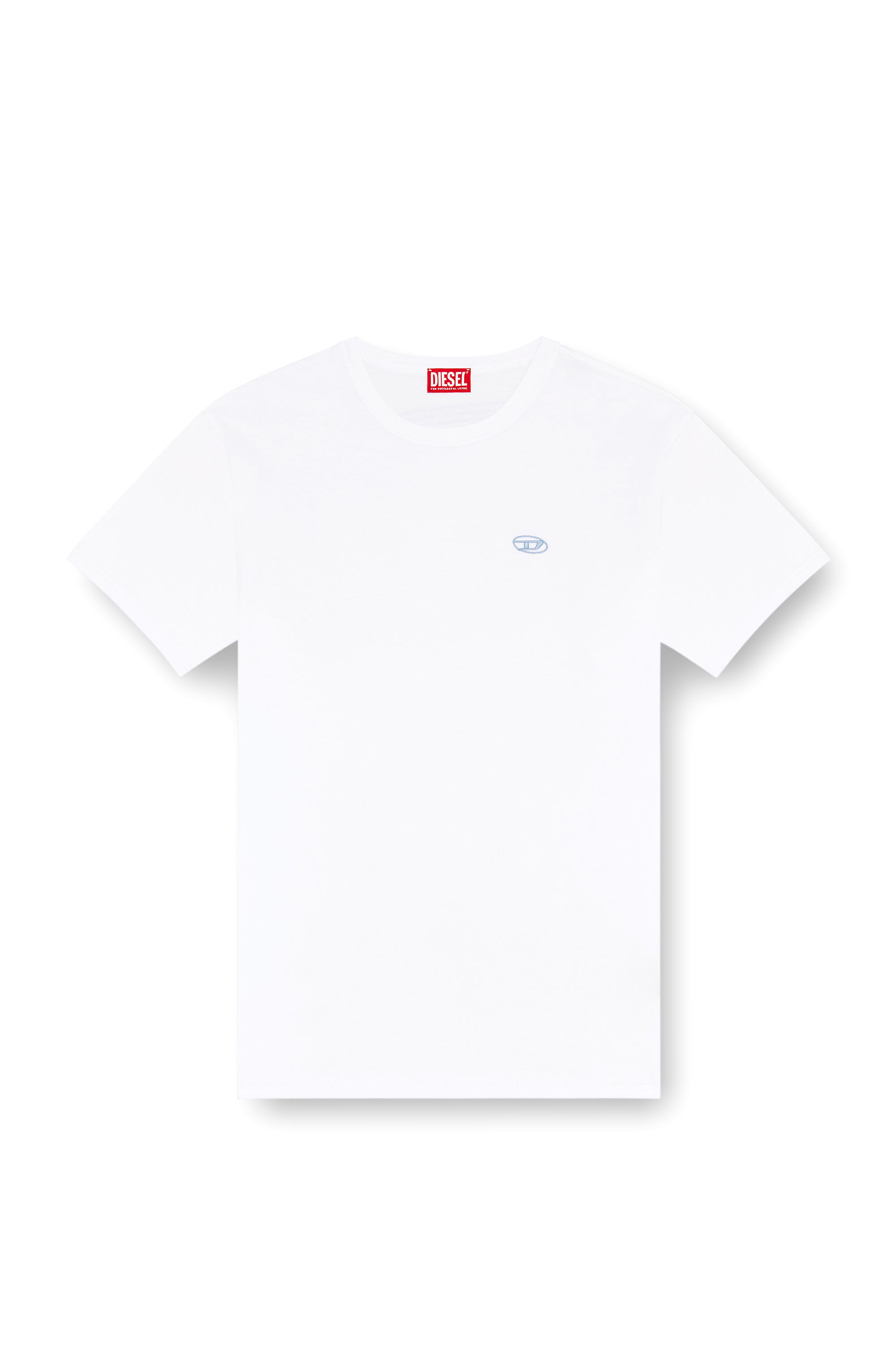 Diesel - T-BOXT-K18, Man's T-shirt with Oval D print and embroidery in White - 2