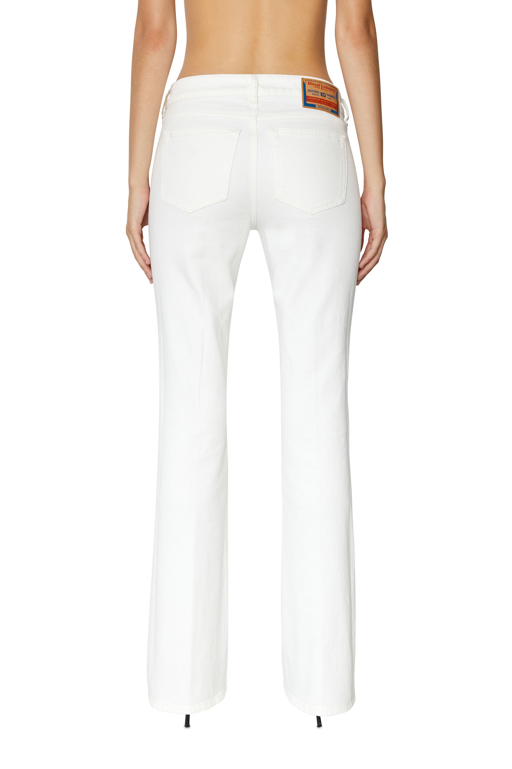 Jean bootcut femme blanc sale