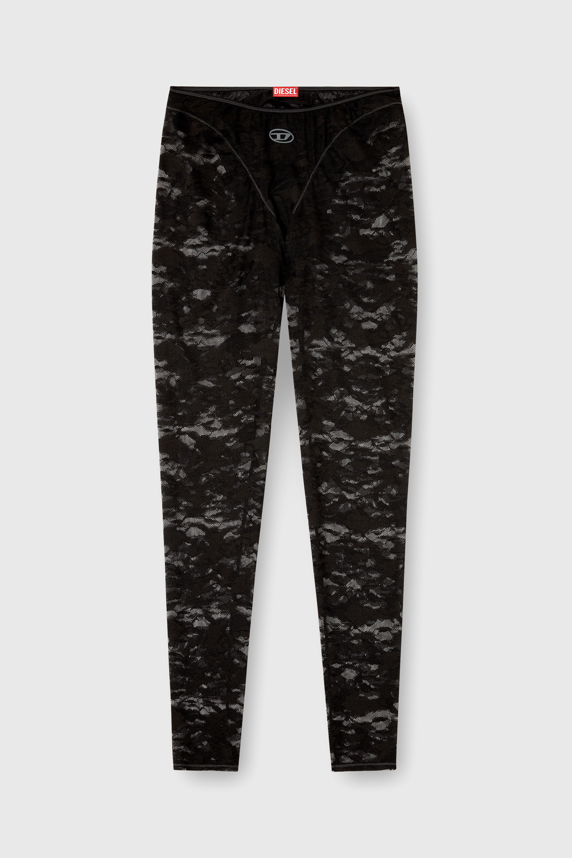 Diesel - CLAIRE-UTLT, Woman's Camo lace leggings in Black - 2