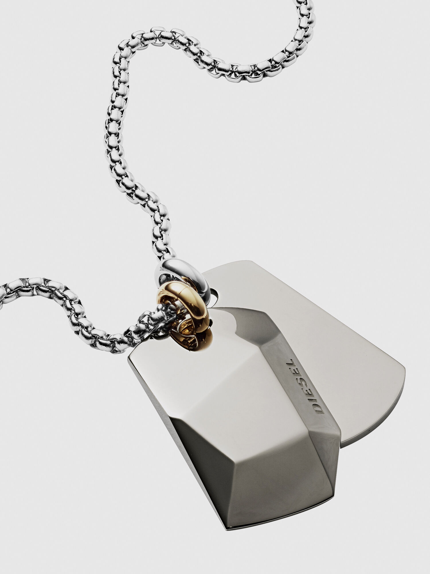 Diesel dog tag necklace clearance