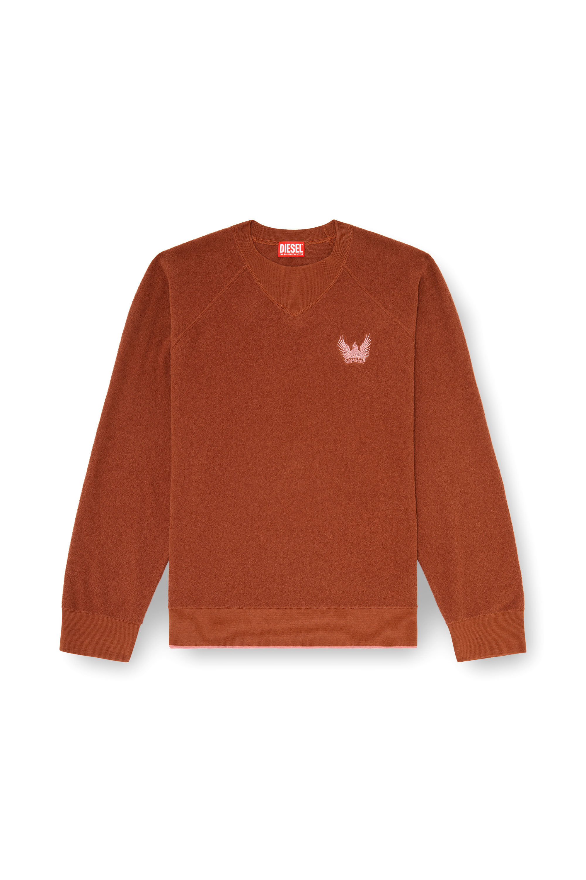 Diesel - K-RALFS, Man's Boucl&eacute; jumper with Phoenix embroidery in null - 2