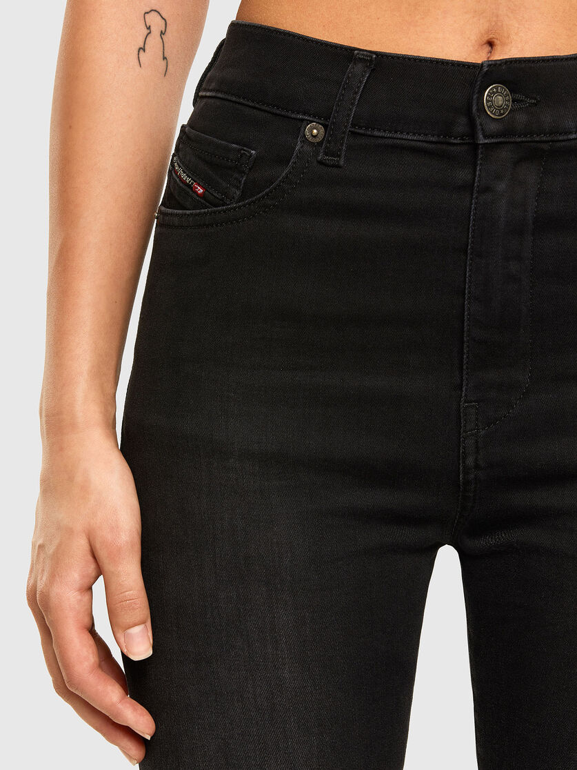 D Roisin High 069mz Woman Super Skinny Black Dark Grey Jeans Diesel