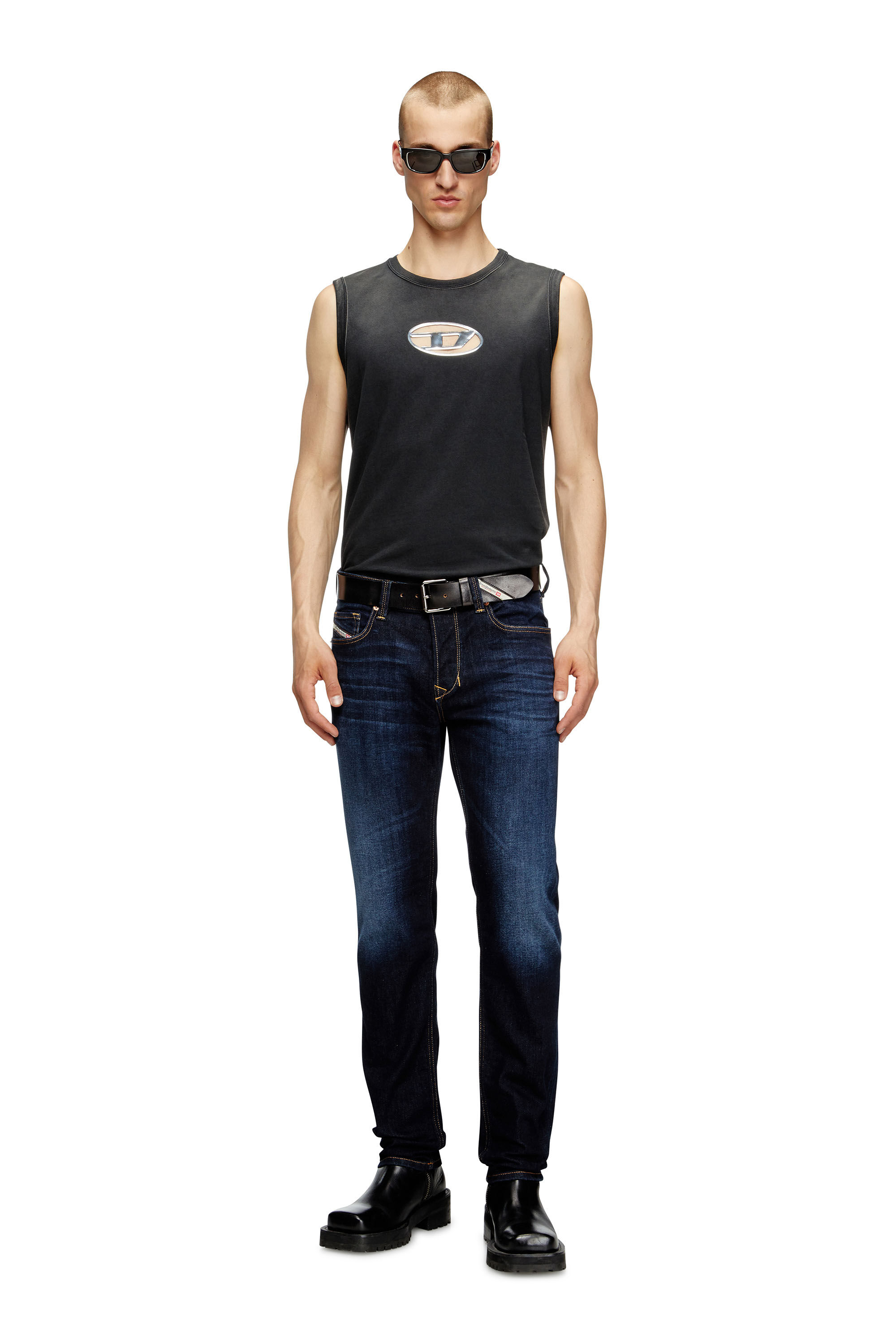 高評価のクリスマスプレゼント | D Oval puffy with top tank Faded Men's Black Diesel | トップス