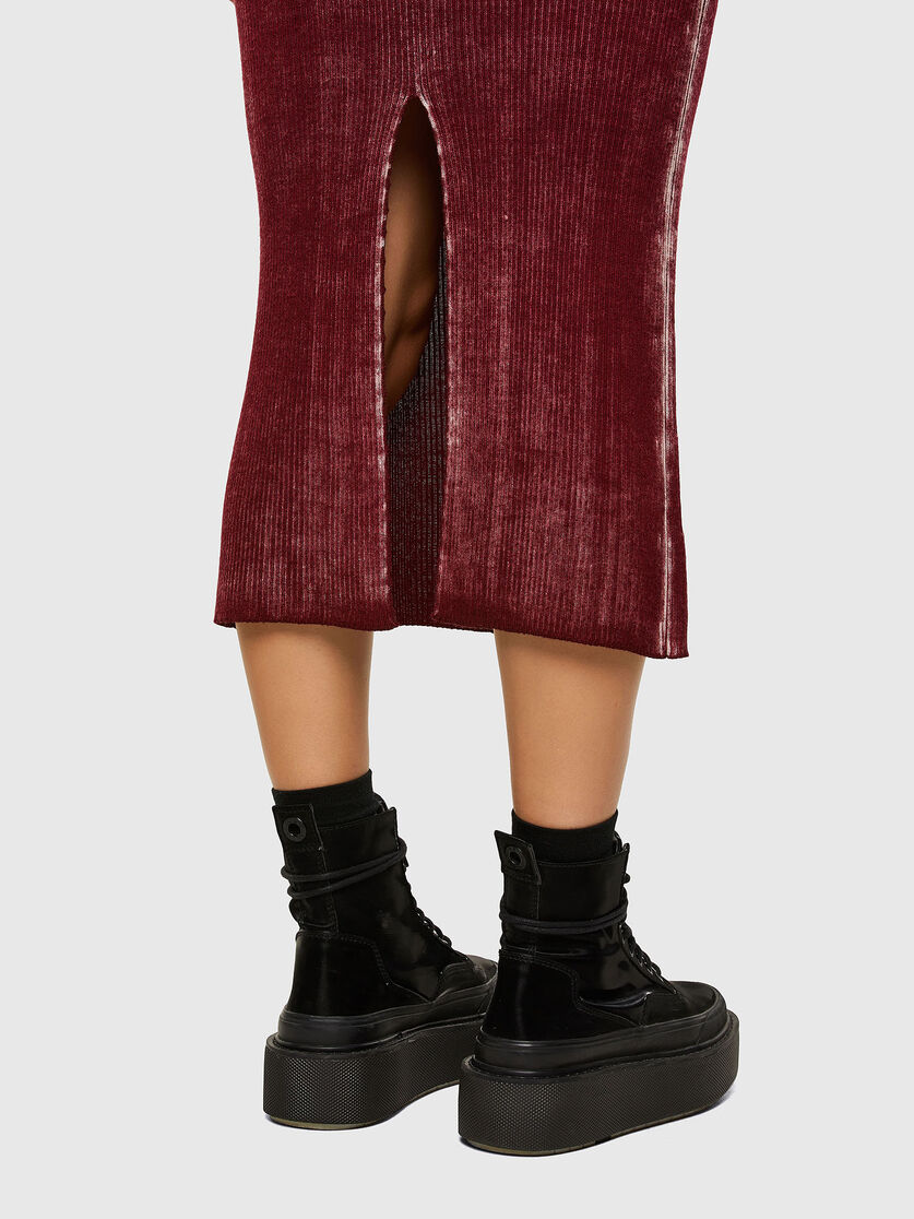 M Isla Woman Rib Knit Skirt In Wool Yarn Diesel
