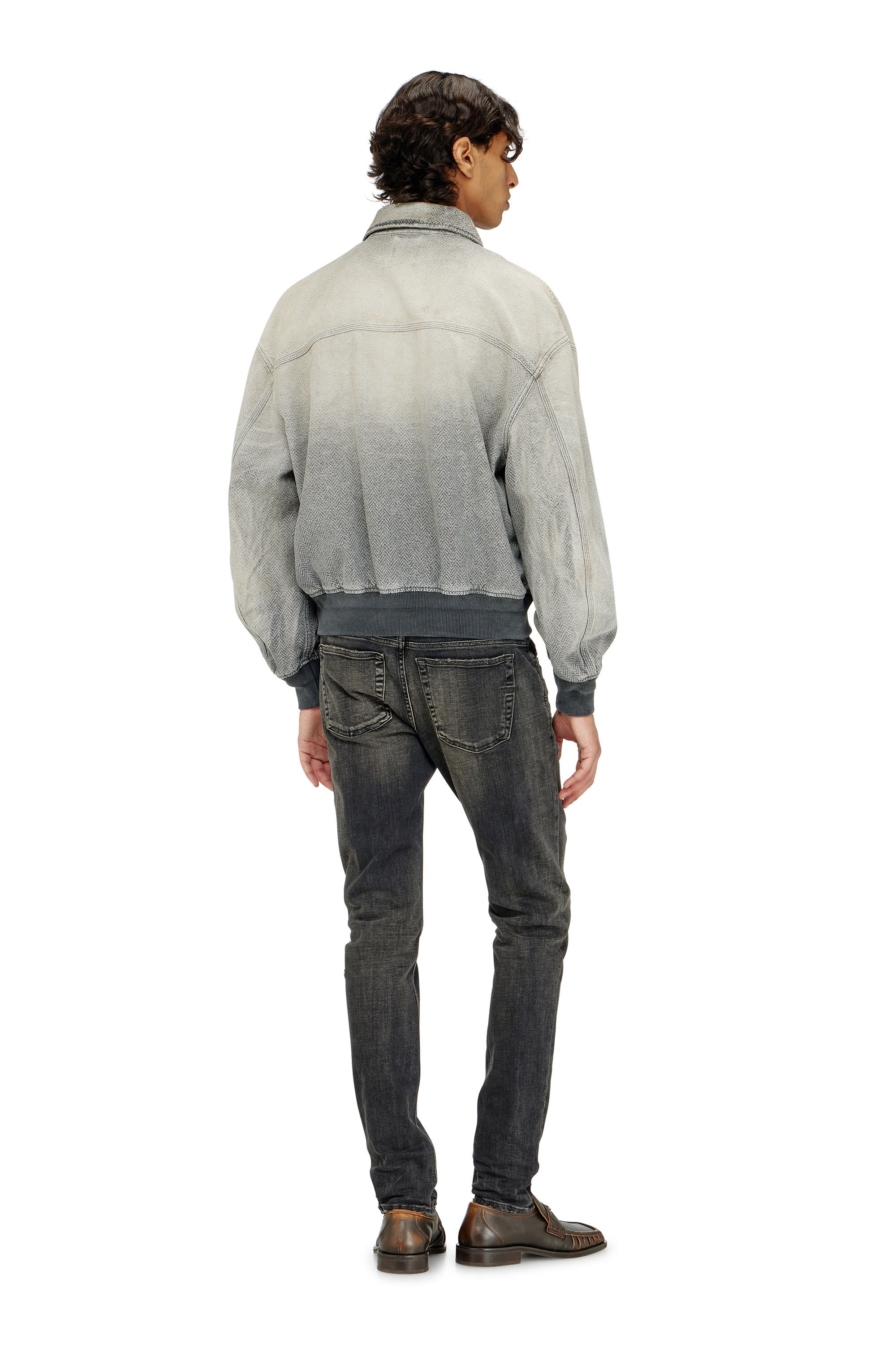 Diesel - Man's Skinny Jeans 1979 Sleenker 09P77, Black/Dark grey - 3