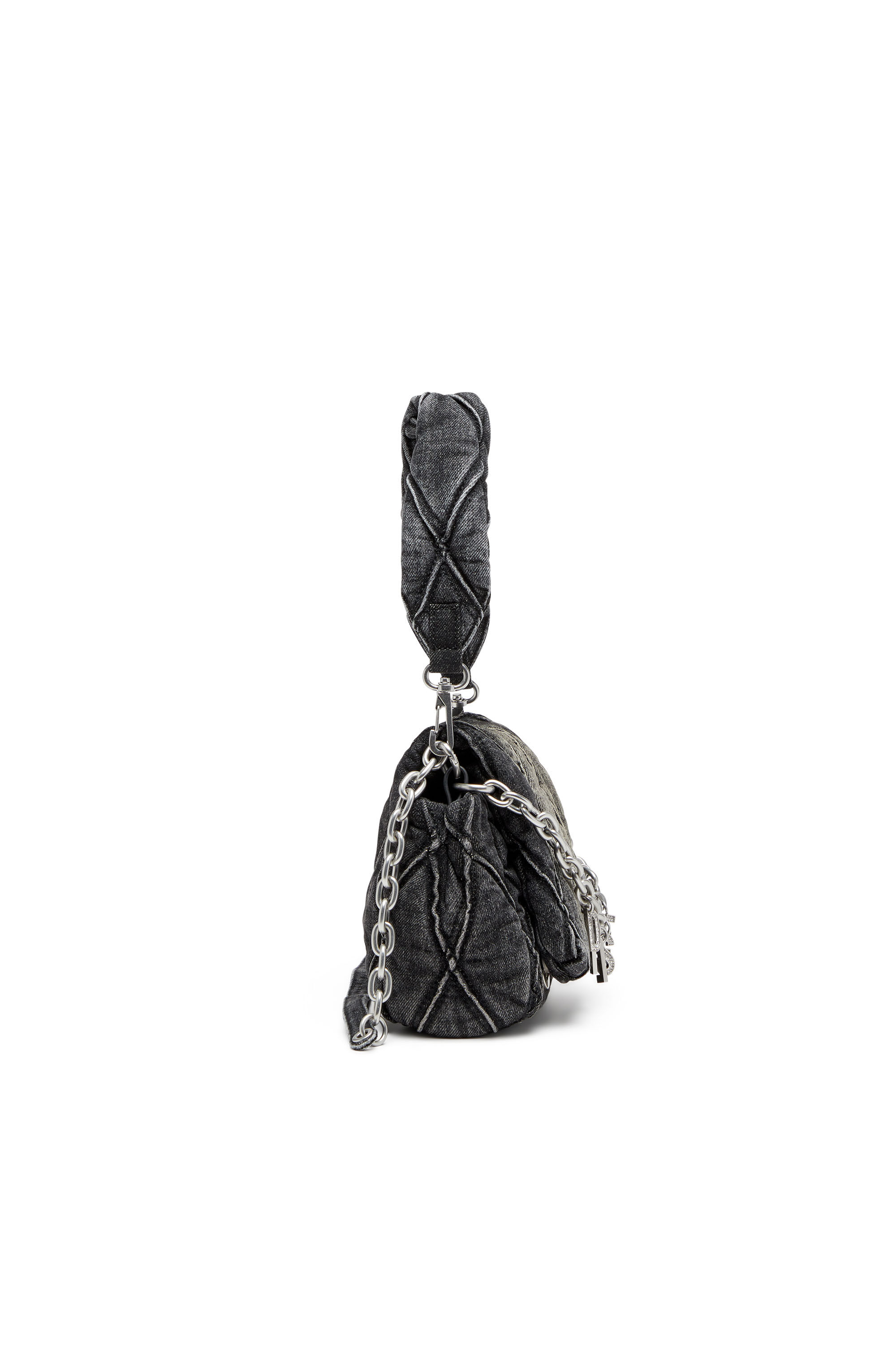 Women's Charm-D S-Small shoulder bag in quilted denim