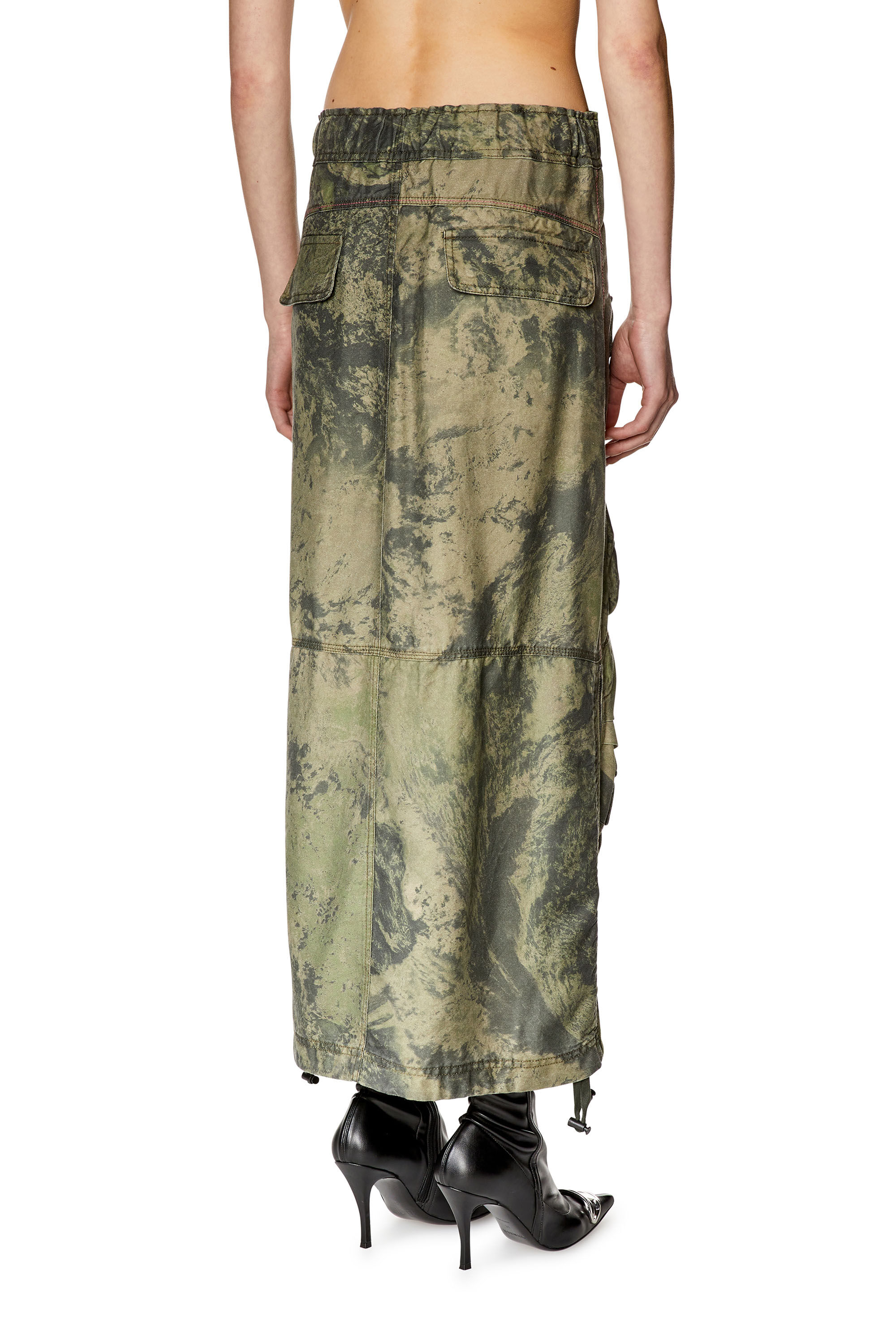 Women's Cargo skirt with washed print | O-MIRT-CMF Diesel