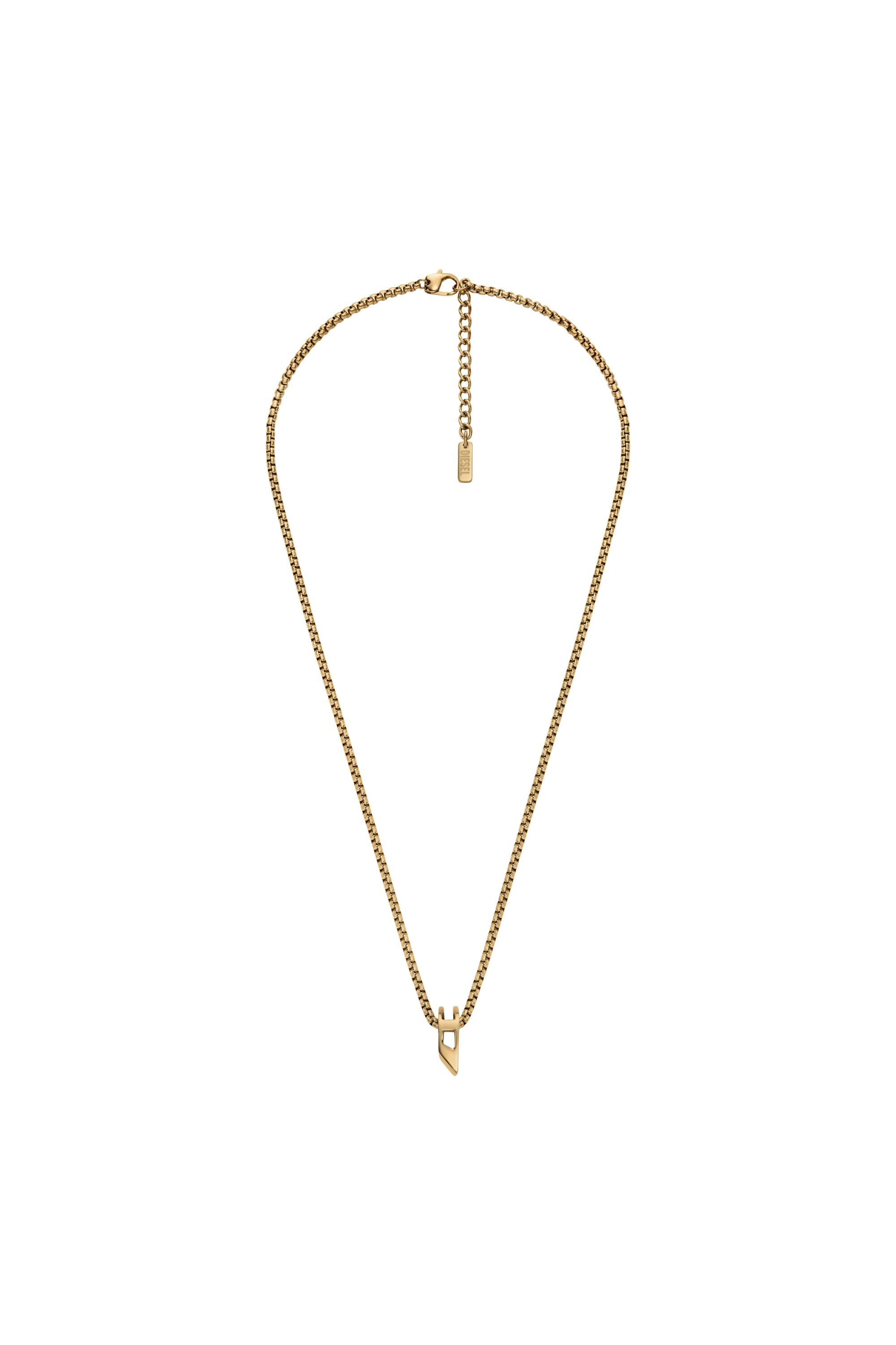 Diesel - DX1670710 JEWELLERY, Unisex's Stainless Steel Pendant Necklace in Gold - 1