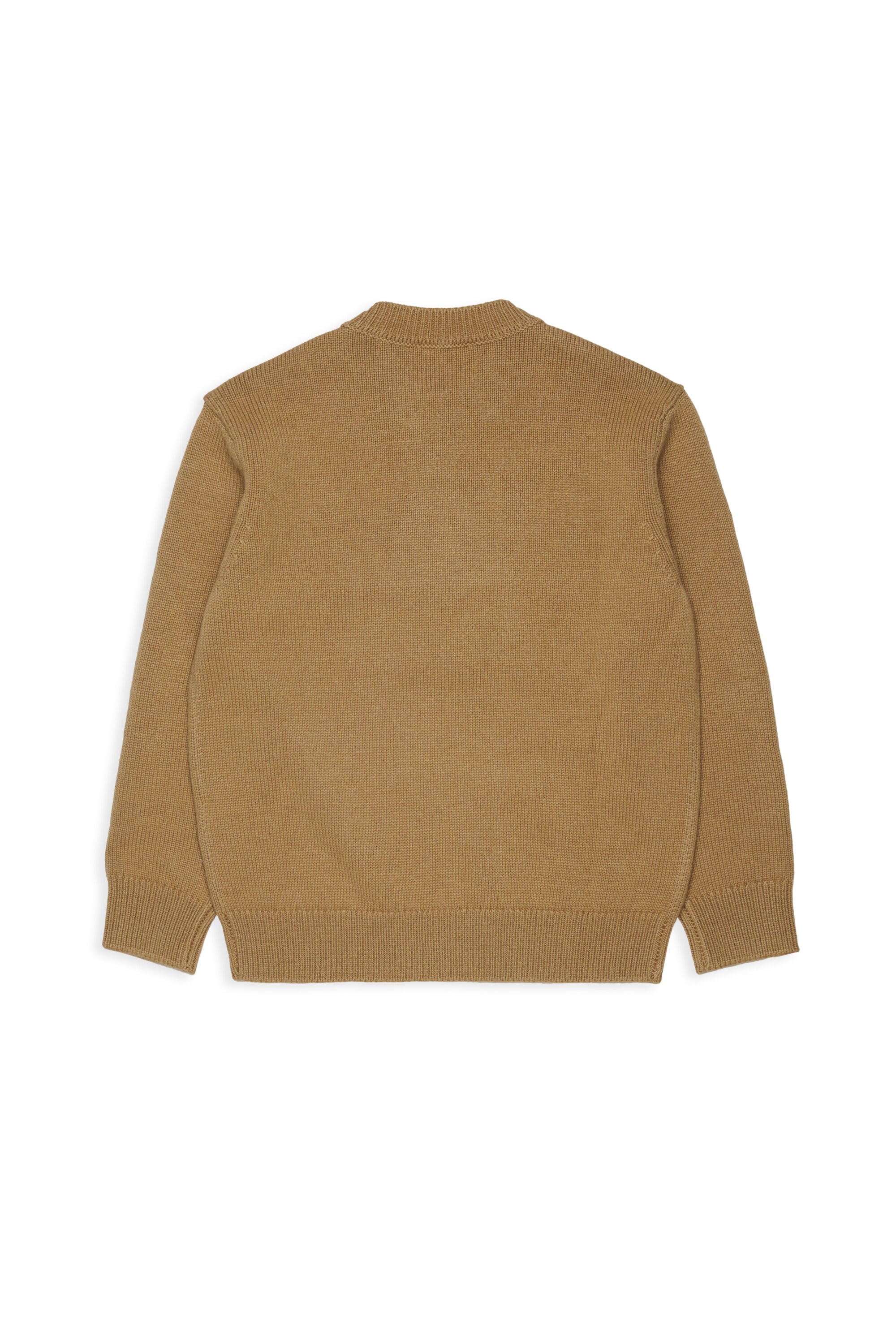 Diesel - KONZI OVER, Man's Cashmere-enriched jumper with destroyed logo in Brown - 2
