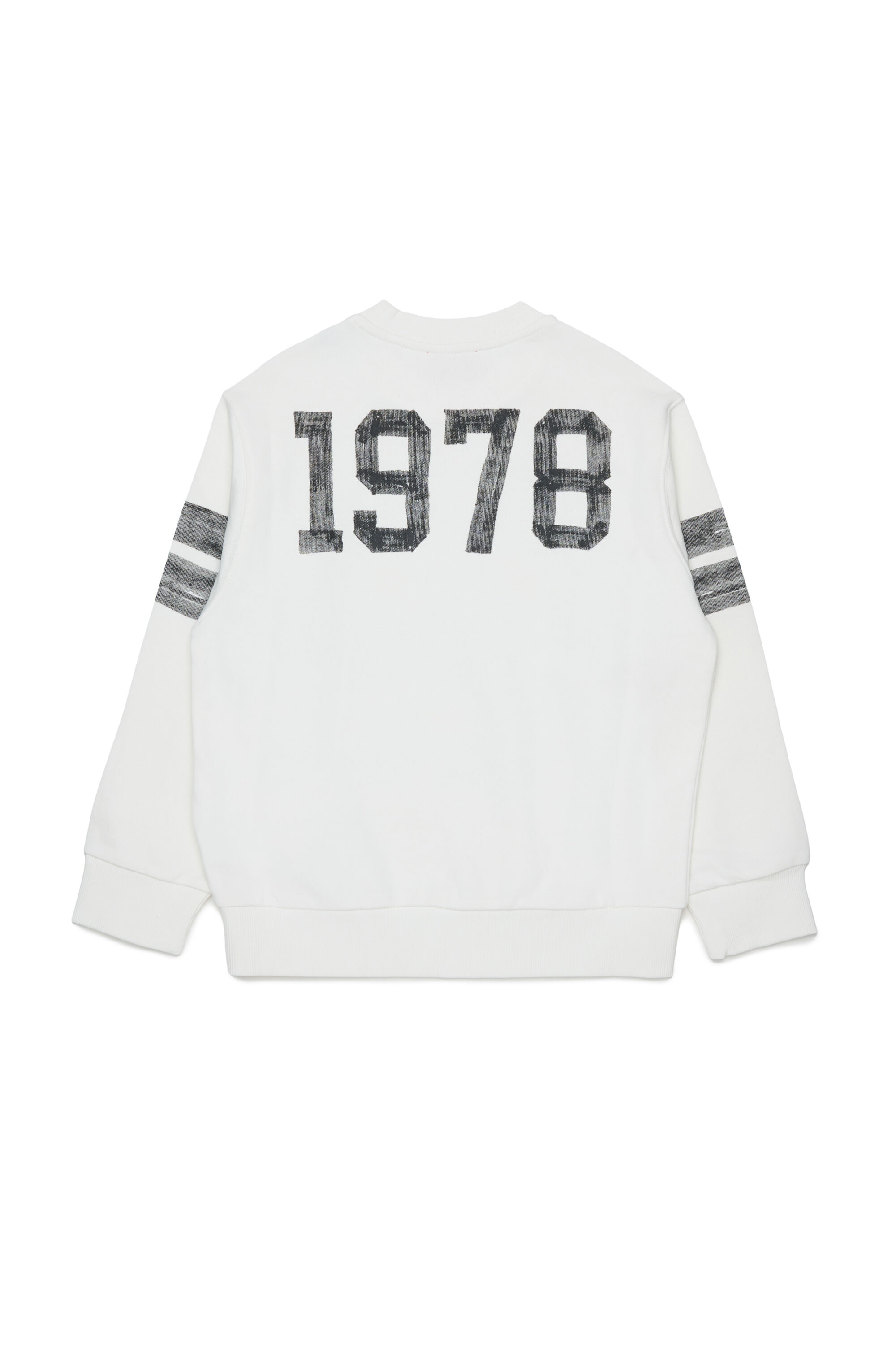 Diesel - SBAND OVER, Man's Sweatshirt with collegiate-style logo prints in White - 2