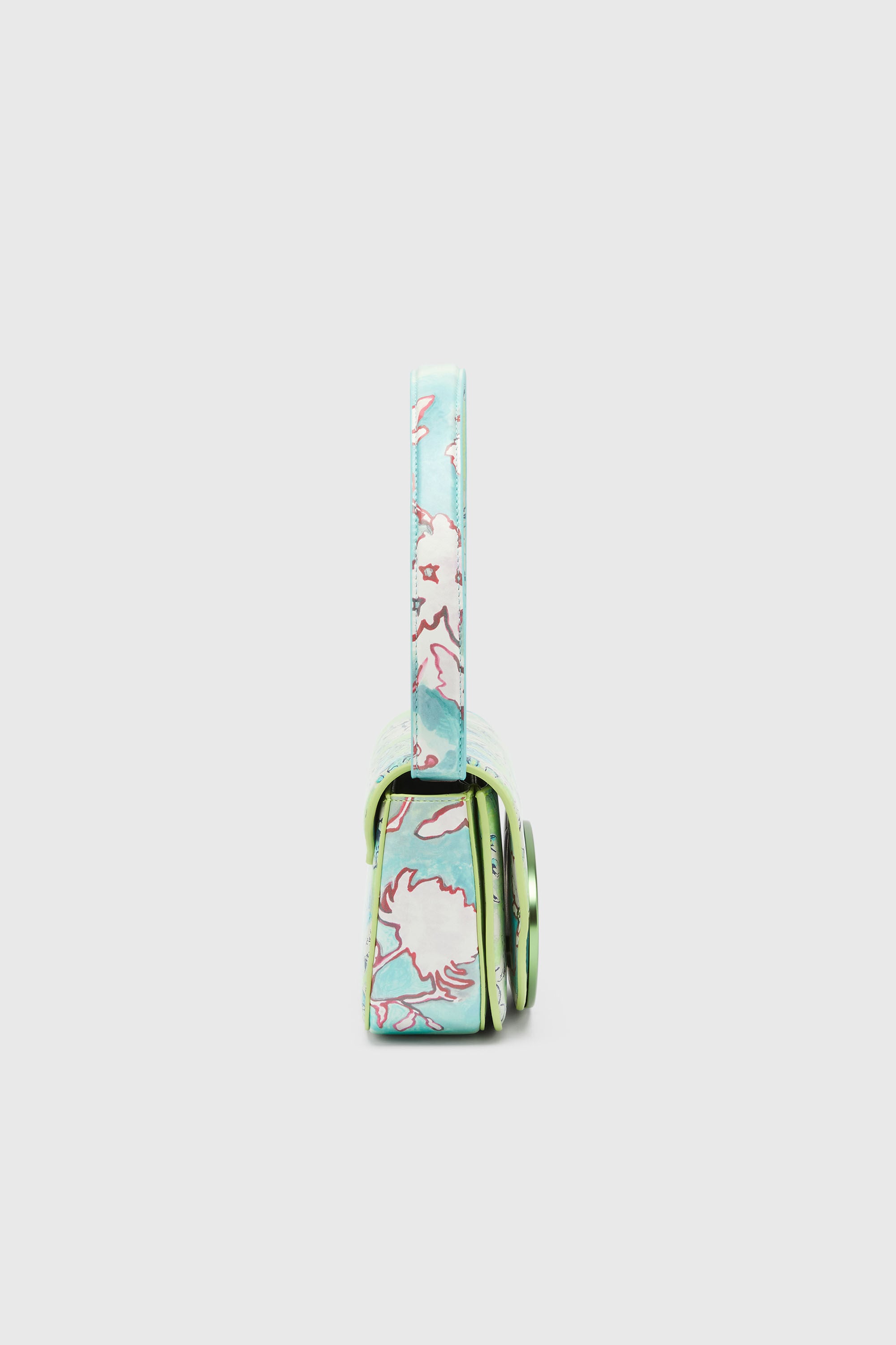 Diesel - 1DR, Woman's 1DR-Iconic shoulder bag with floral print in Green - 4