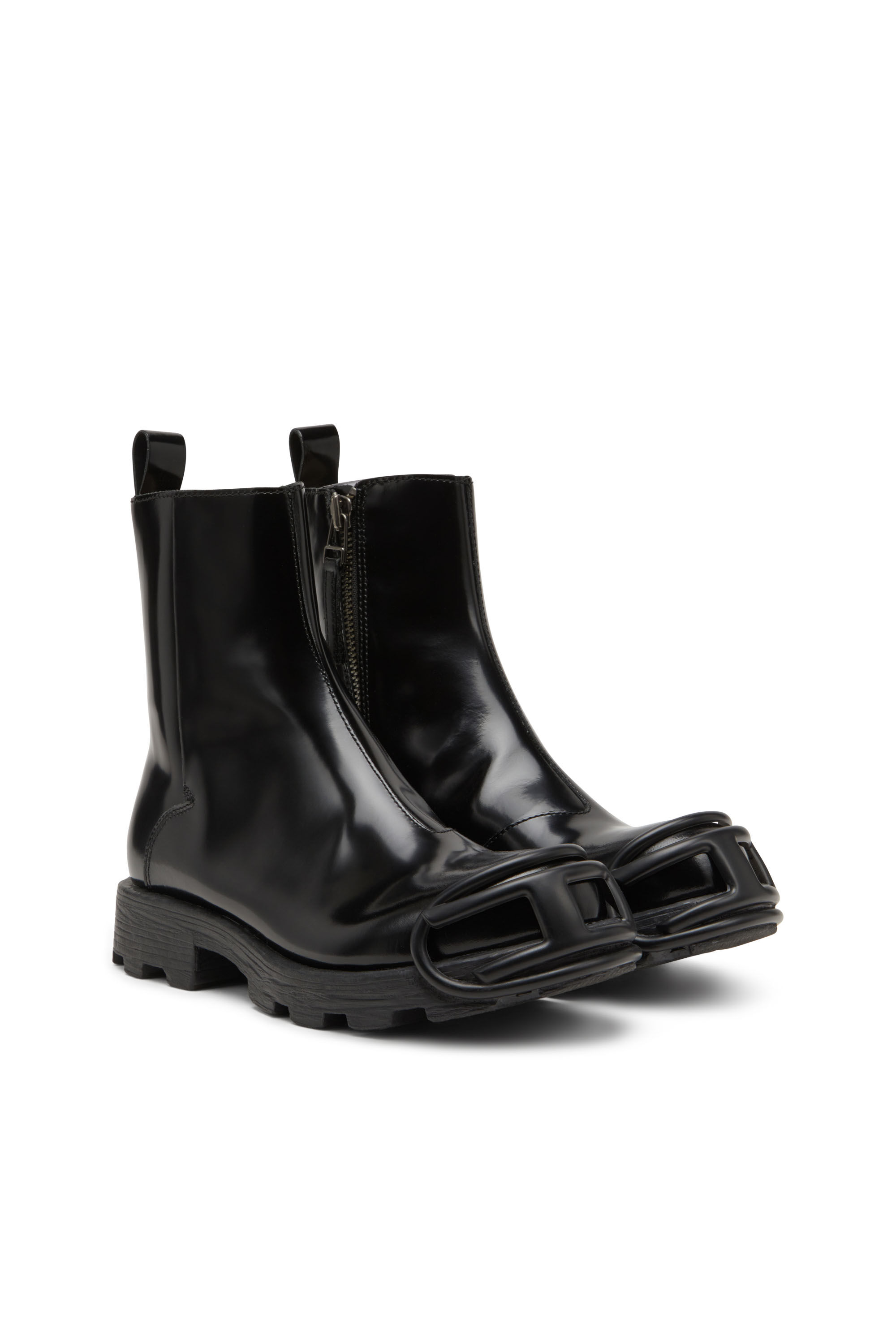 Men's D-Hammer-Leather Chelsea boots with Oval D toe caps | Black