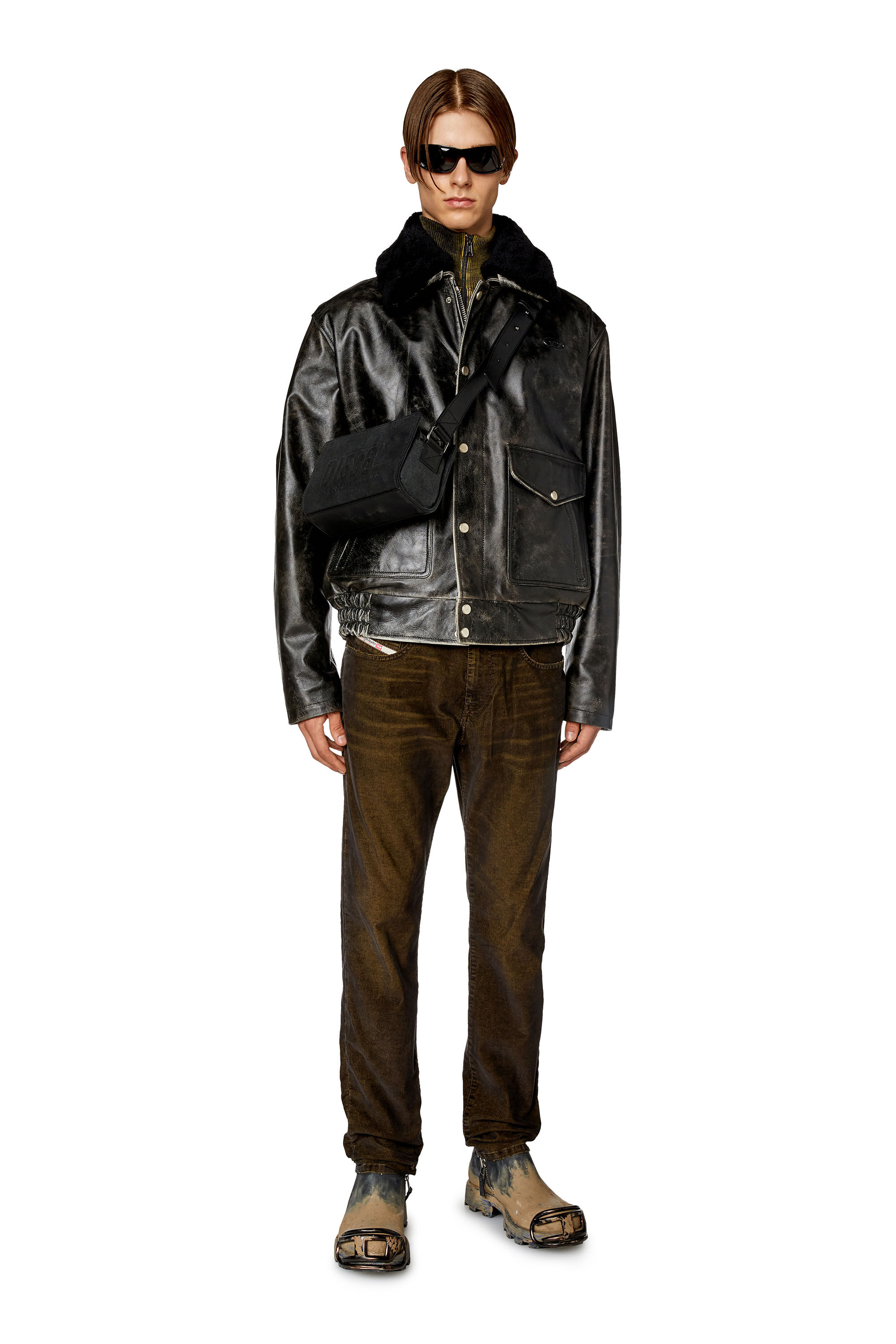 Jacket diesel clearance leather