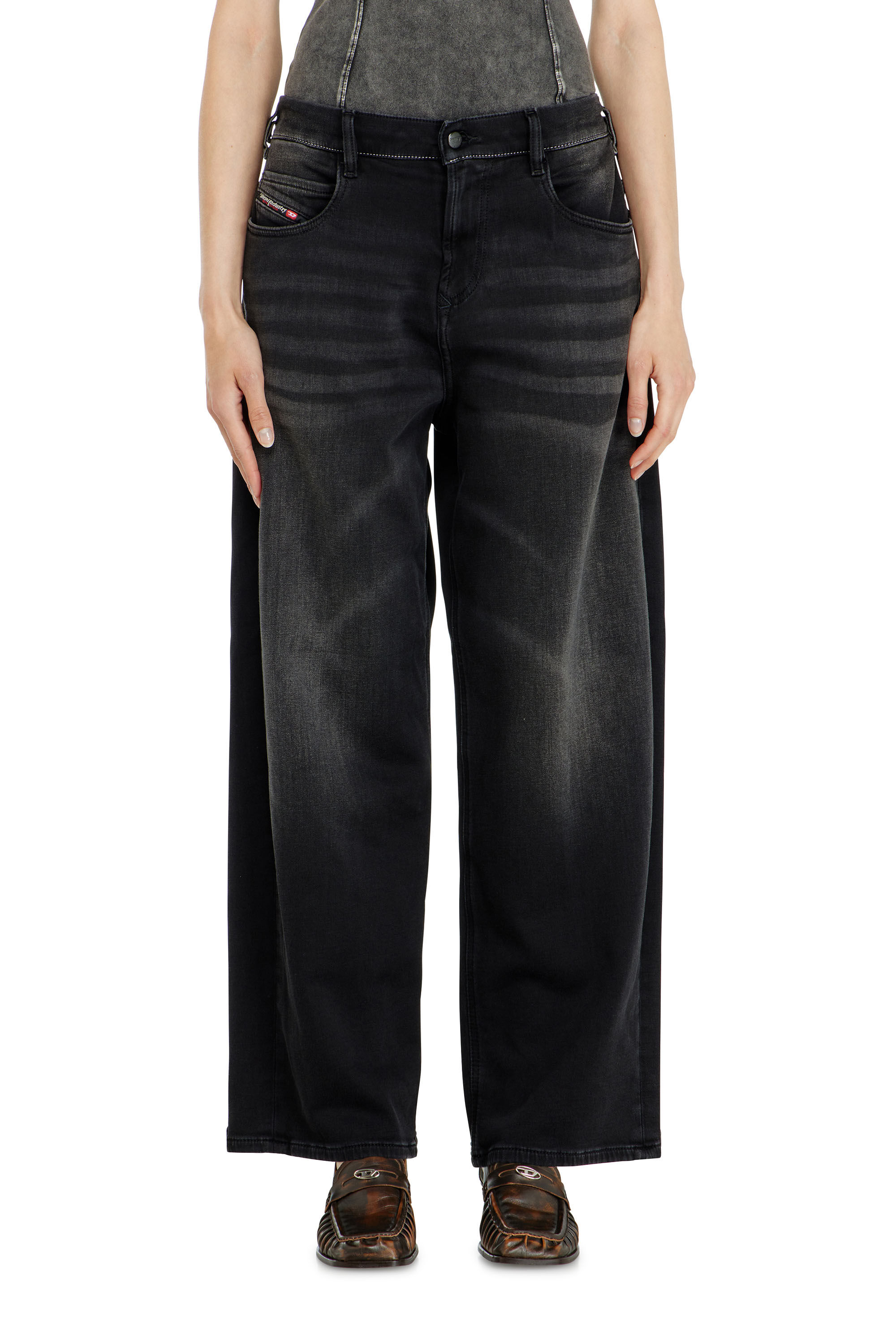 Diesel - Unisex's Relaxed 2097 D-Enim-M Joggjeans&reg; 09P90, Black/Dark grey - 4