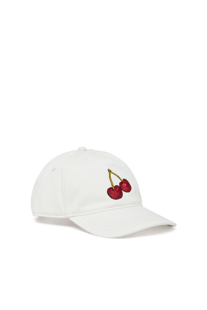Diesel - SV-CAP-CHERRY, Unisex's Baseball cap in cotton twill with cherry embroidery in White - 1