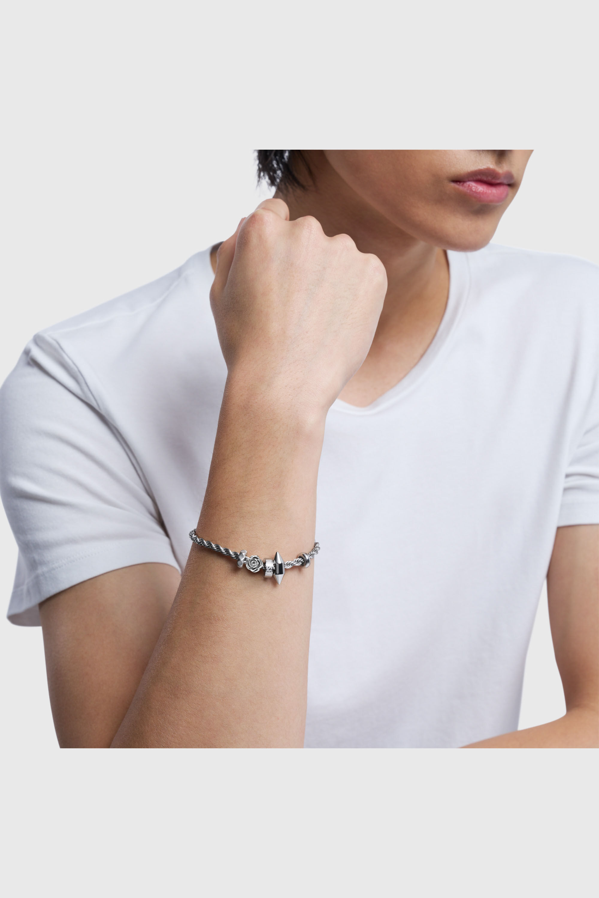 Diesel - DX1622040 JEWELLERY, Unisex's Stainless steel charm bracelet in Silver - 4