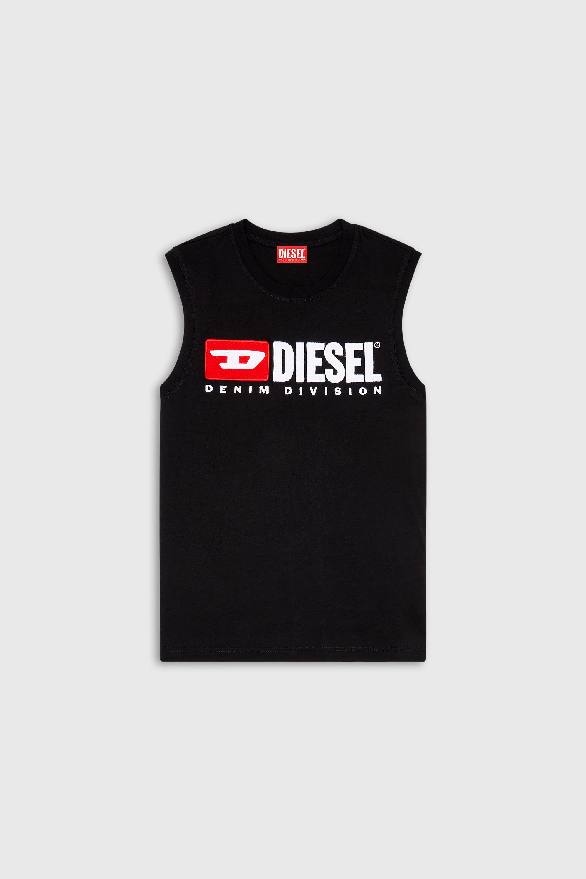 Diesel - T-ISCO-DIV, Man's Tank top with chest logo print in Black - 2