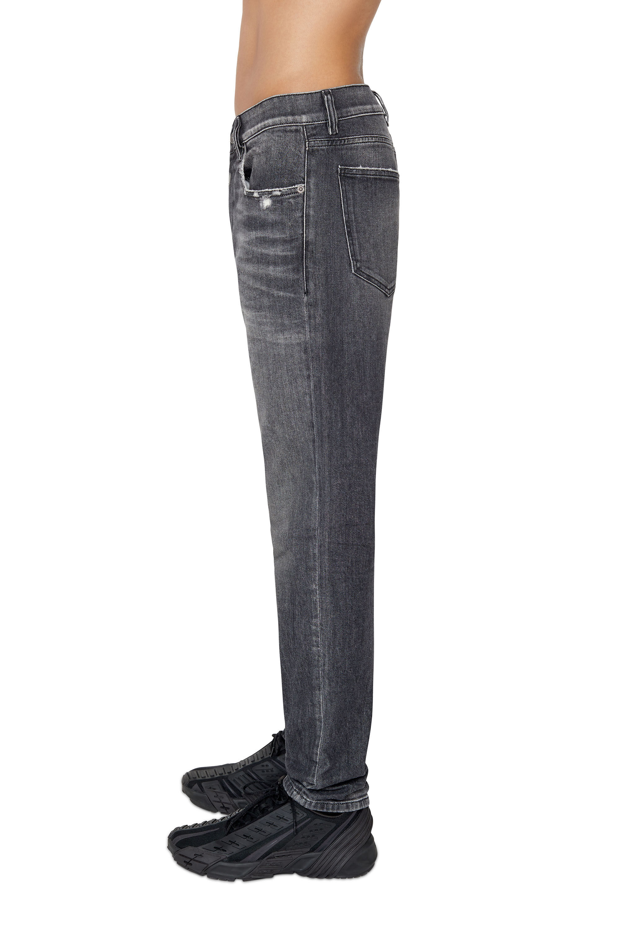Diesel - 2019 D-STRUKT 09E46 Slim Jeans, Black/Dark grey - Image 5
