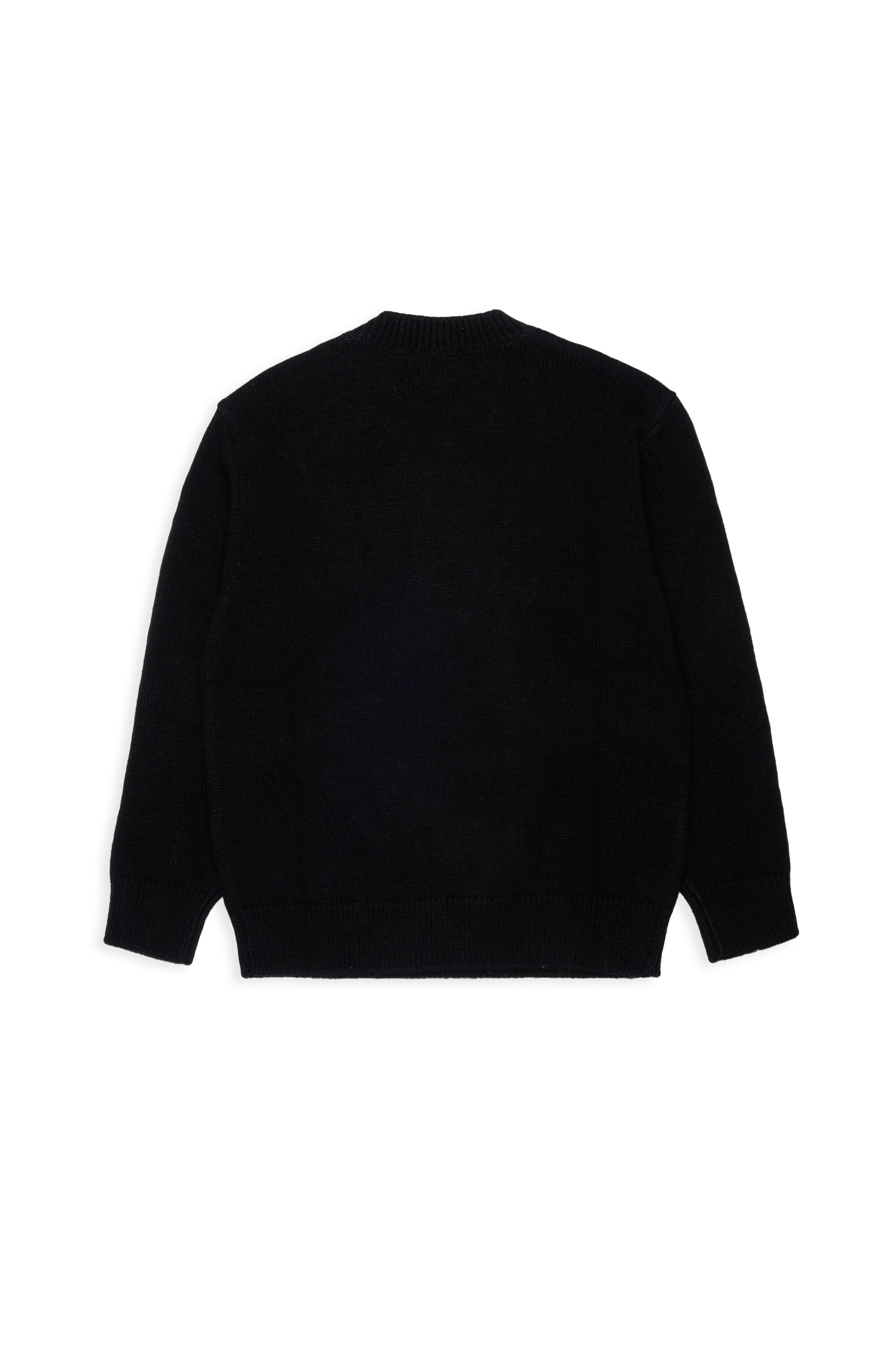 Diesel - KONZI OVER, Man's Cashmere-enriched jumper with destroyed logo in Black - 2