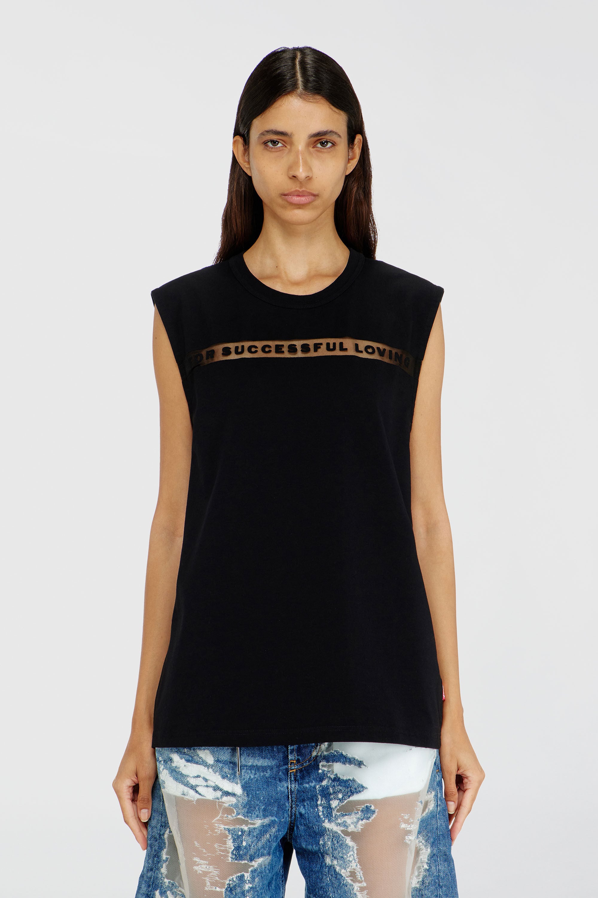 Diesel - PR-T-NORM-BISC-MATI-R, Unisex's Tank top with For Successful Loving logo in Black - 6