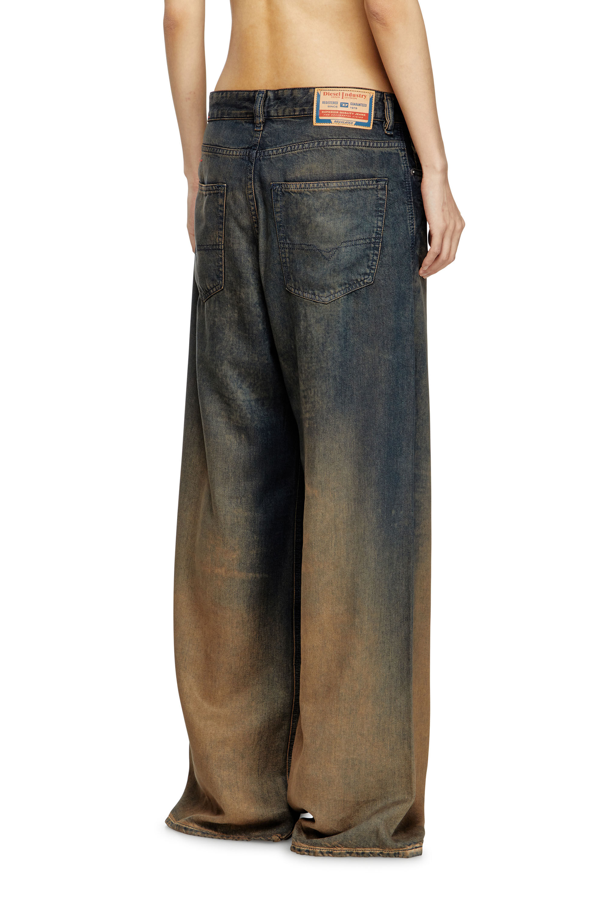 Diesel - Woman's Relaxed Jeans 1996 D-Sire 068TF, Blue/Brown - 4