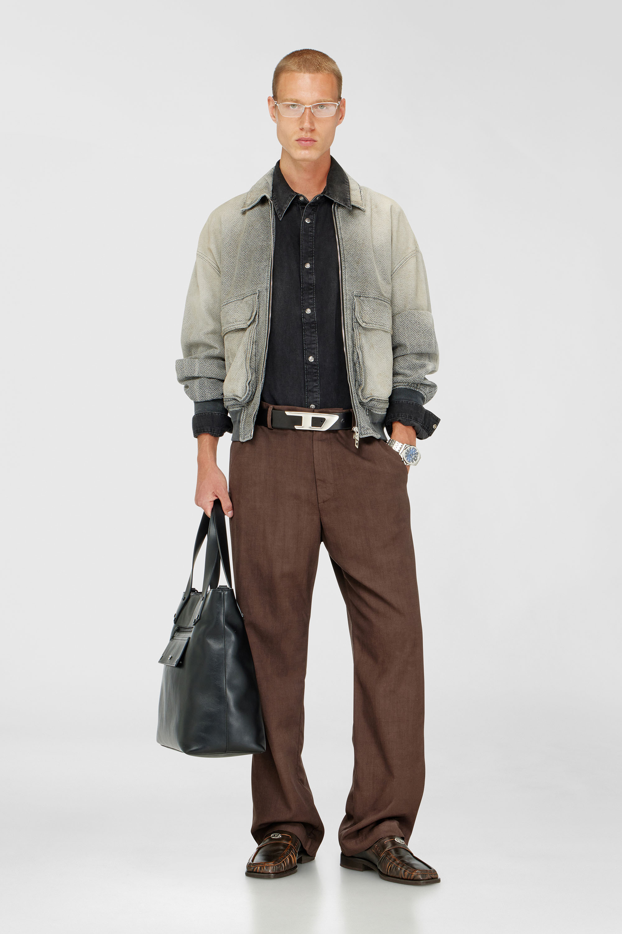 Chino pants in light stretch wool