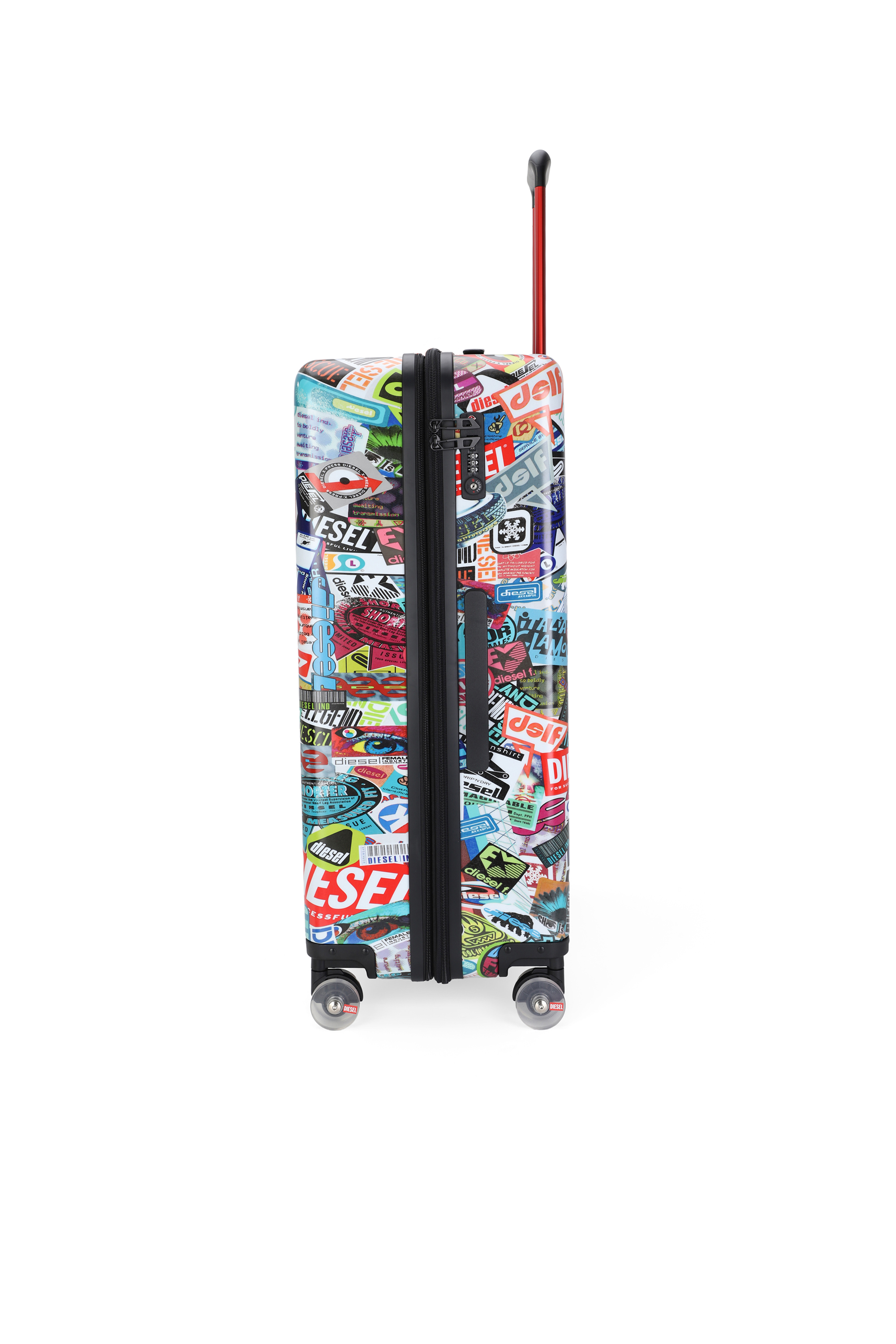 Diesel - DIESEL PC PRINTED TROLLEY-STICKERS- DSL0, Unisex's Sticker style suitcase size L in Multicolor - 4