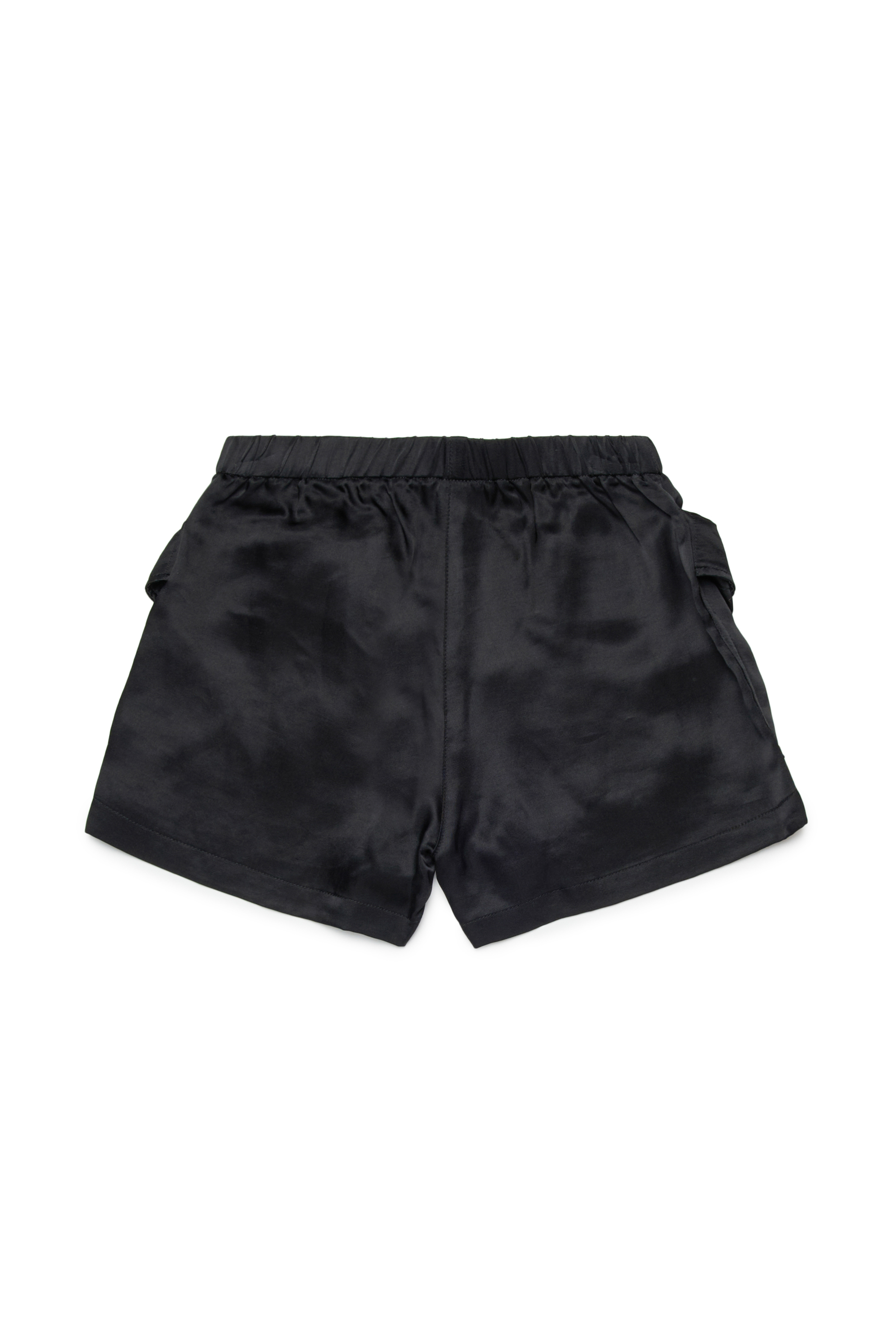 Diesel - PSAFFY, Woman's Satin shorts with patch pockets in Black - 2