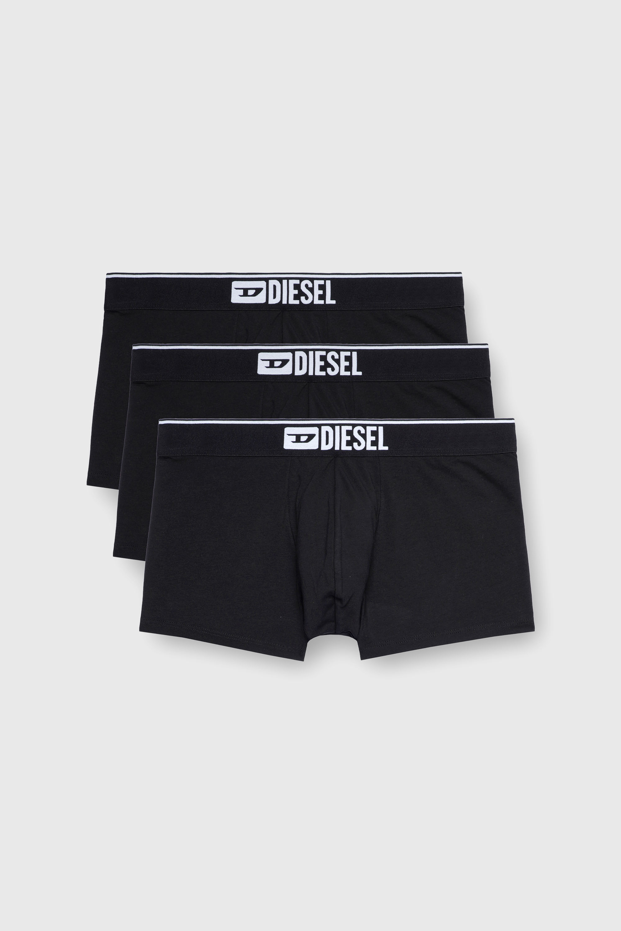 Diesel - UMBX-DAMIENTHREEPACK, Man's Three-pack of plain boxer briefs in Black - 1