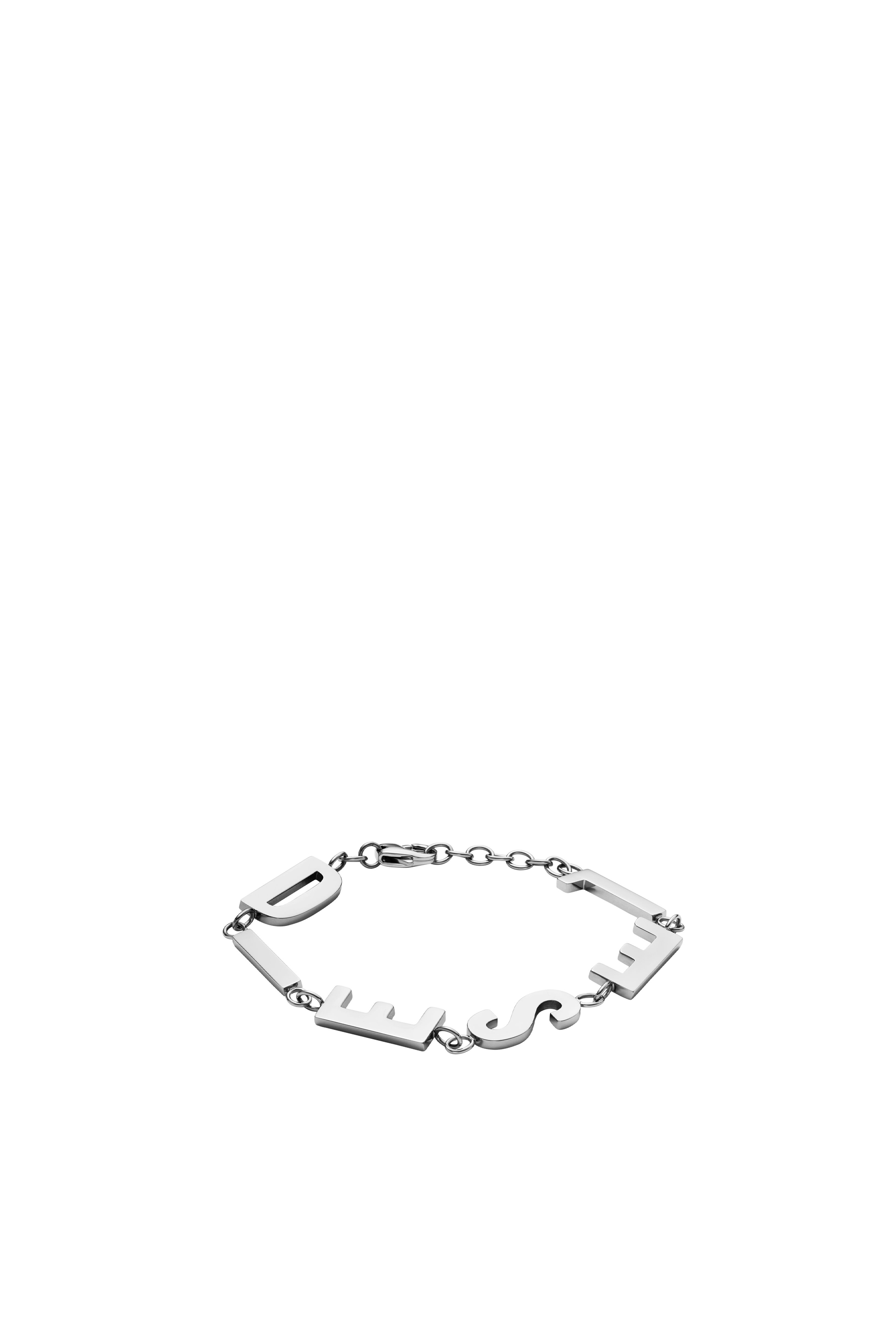 Diesel - DX1490, Unisex Stainless steel chain bracelet in Silver - Image 1