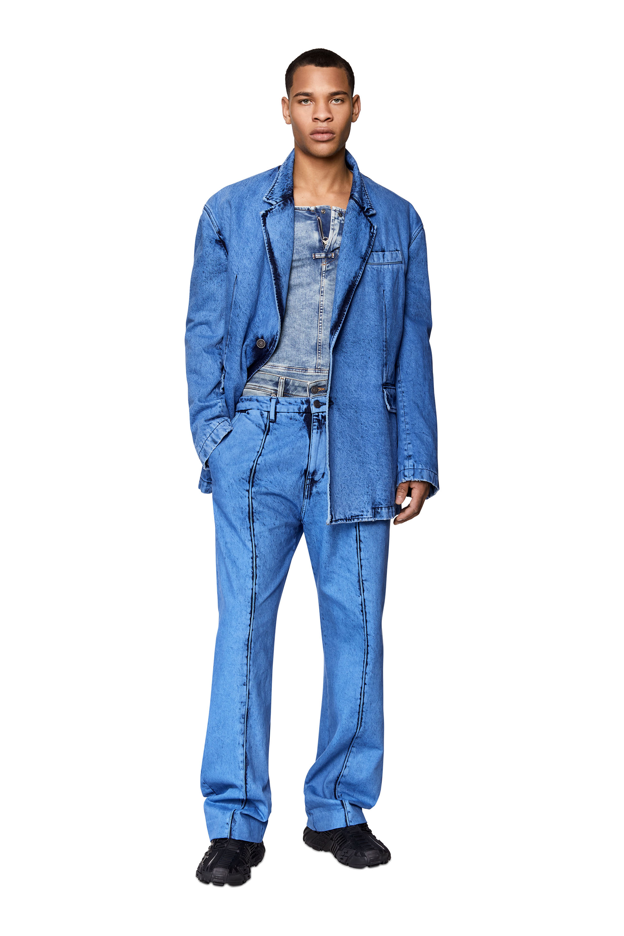 Diesel - D-Chino-Work 0EIAN Straight Jeans, Blue - Image 6