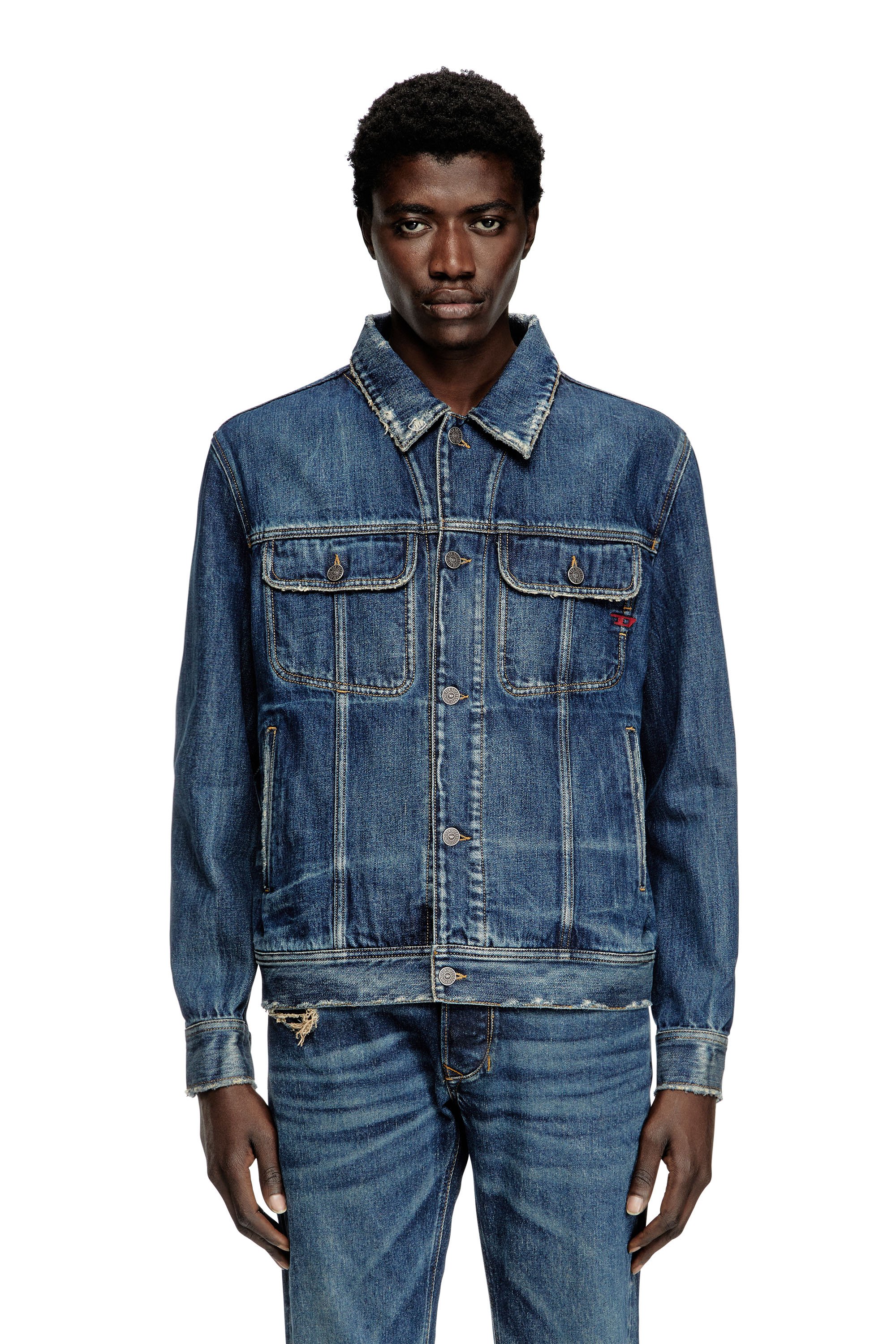 Diesel - D-BARCY, Man's Regular-fit trucker jacket in null - 1