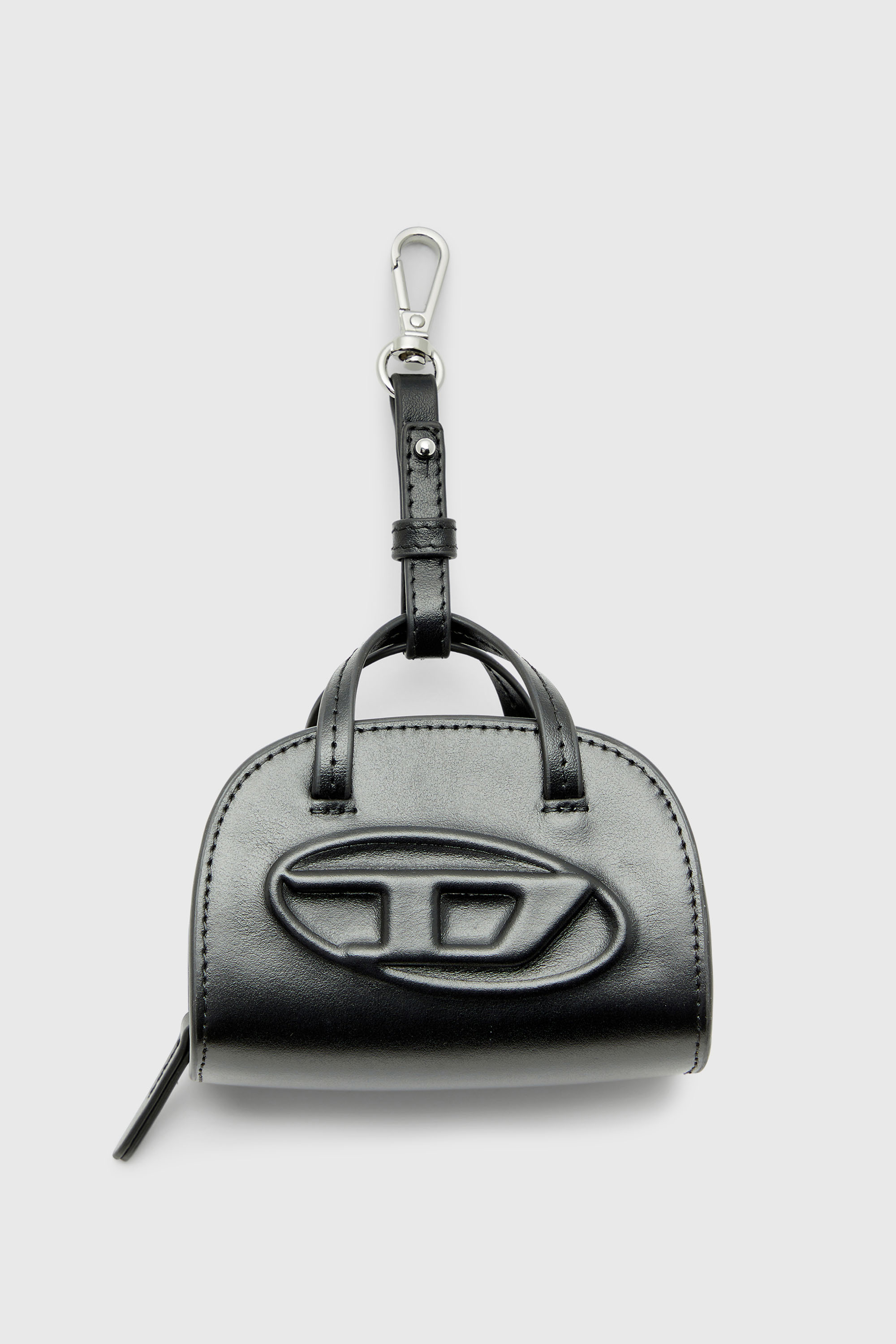 Miniature bag charm in leather