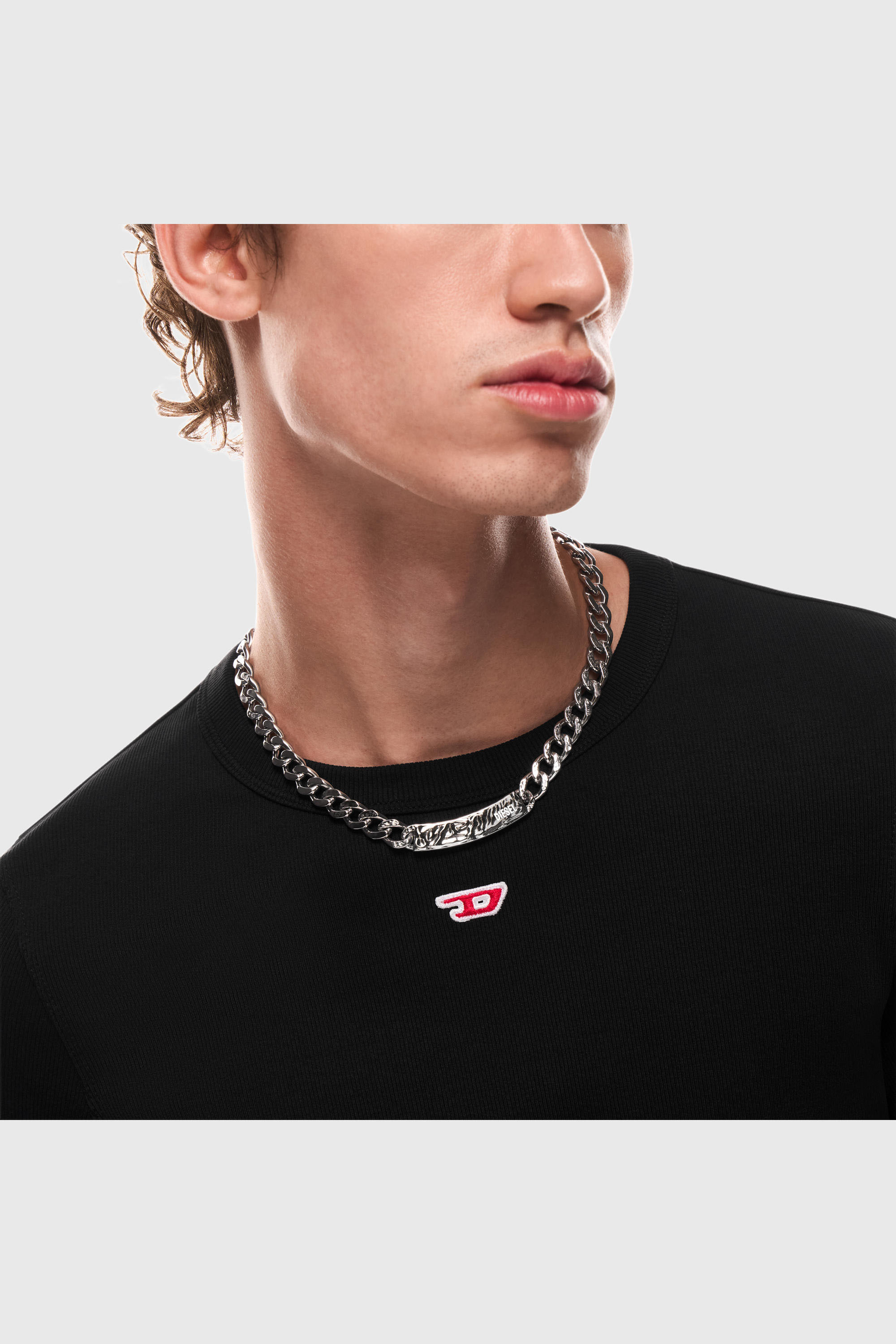 Diesel - DX1733040, Unisex's Stainless Steel Chain Necklace in Silver - 3