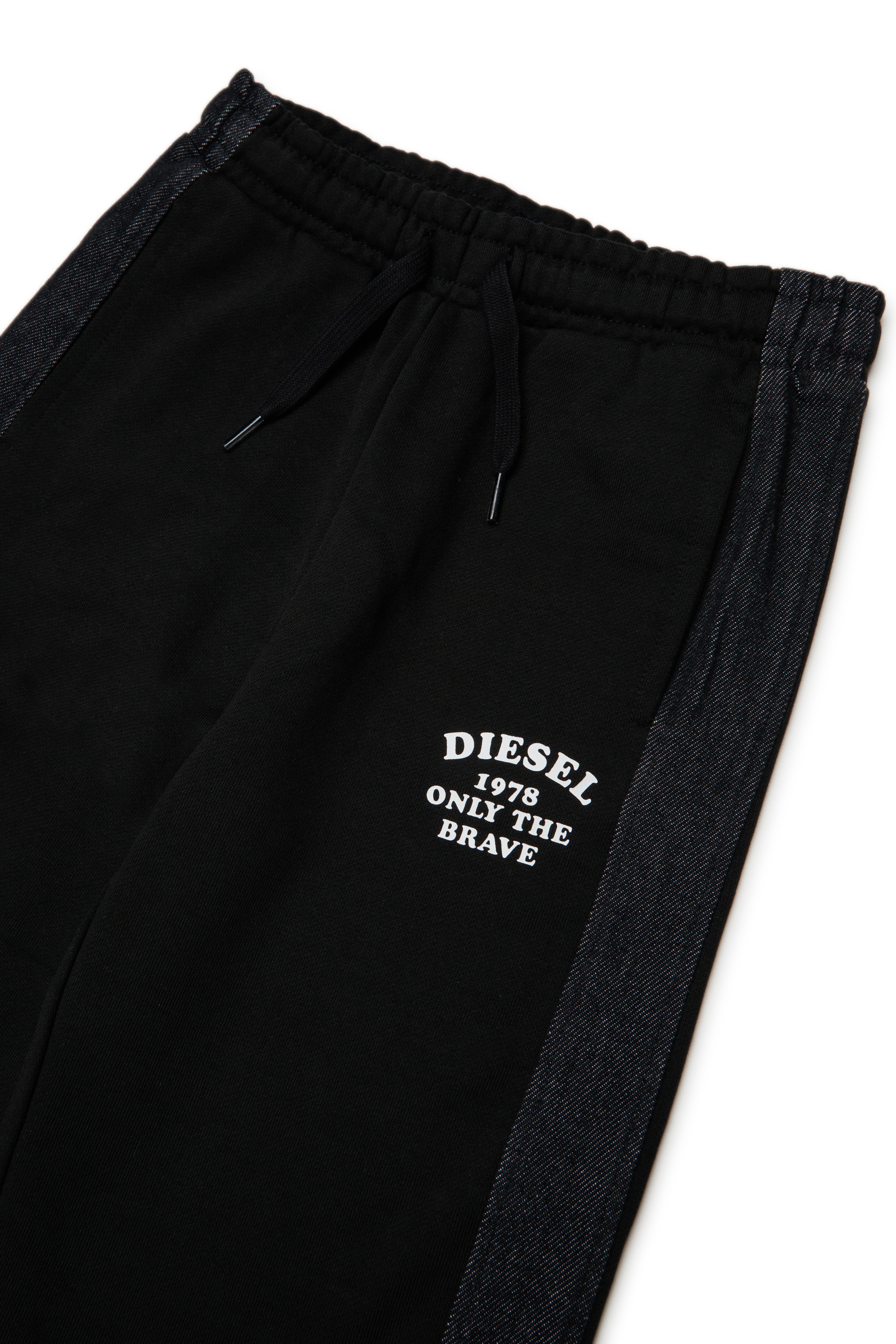 Diesel - PTEAN, Man's Sweatpants with denim side bands in Black - 3
