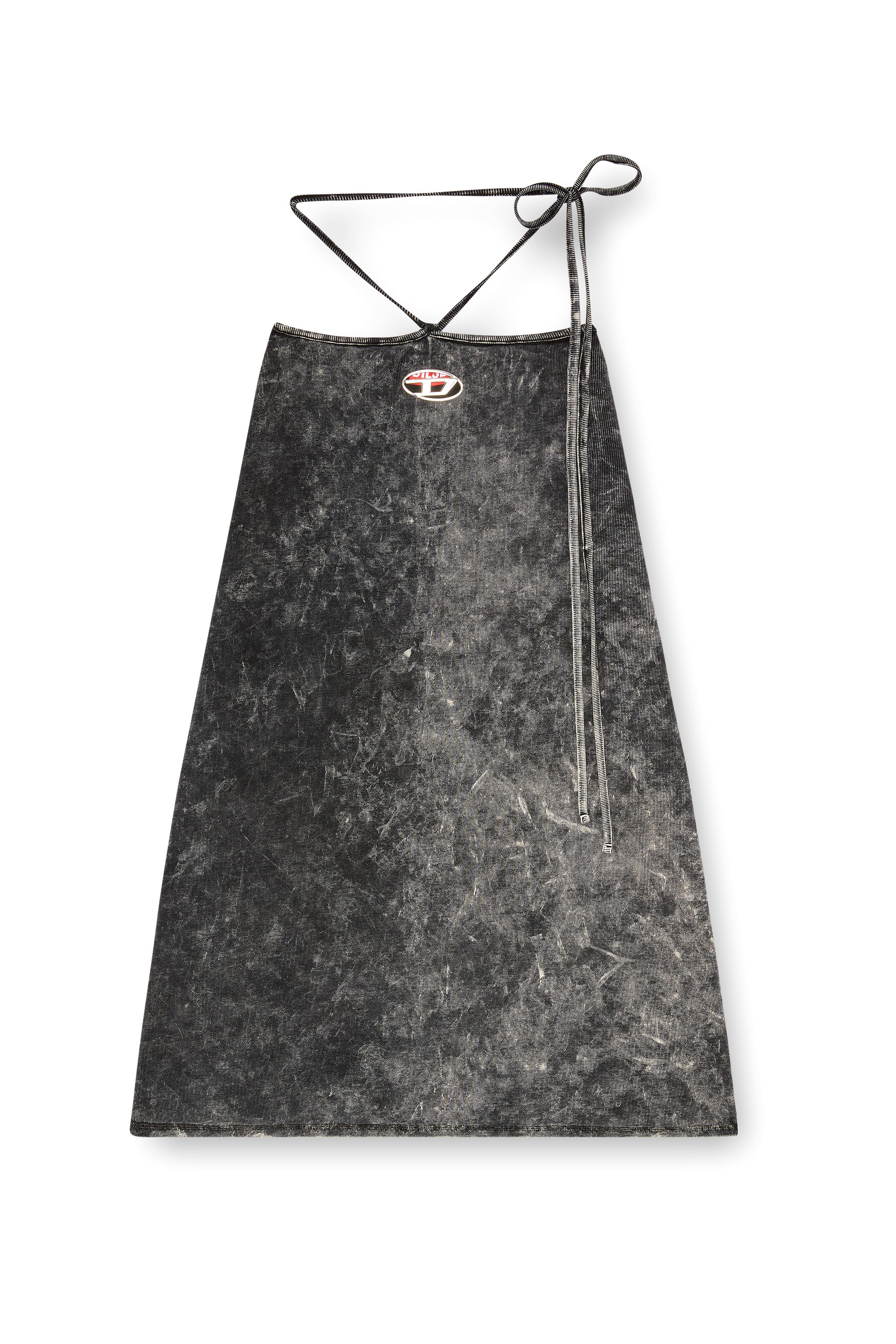 Diesel - O-ROSSI, Woman Marbled midi skirt with wrap-around ties in Grey - Image 4