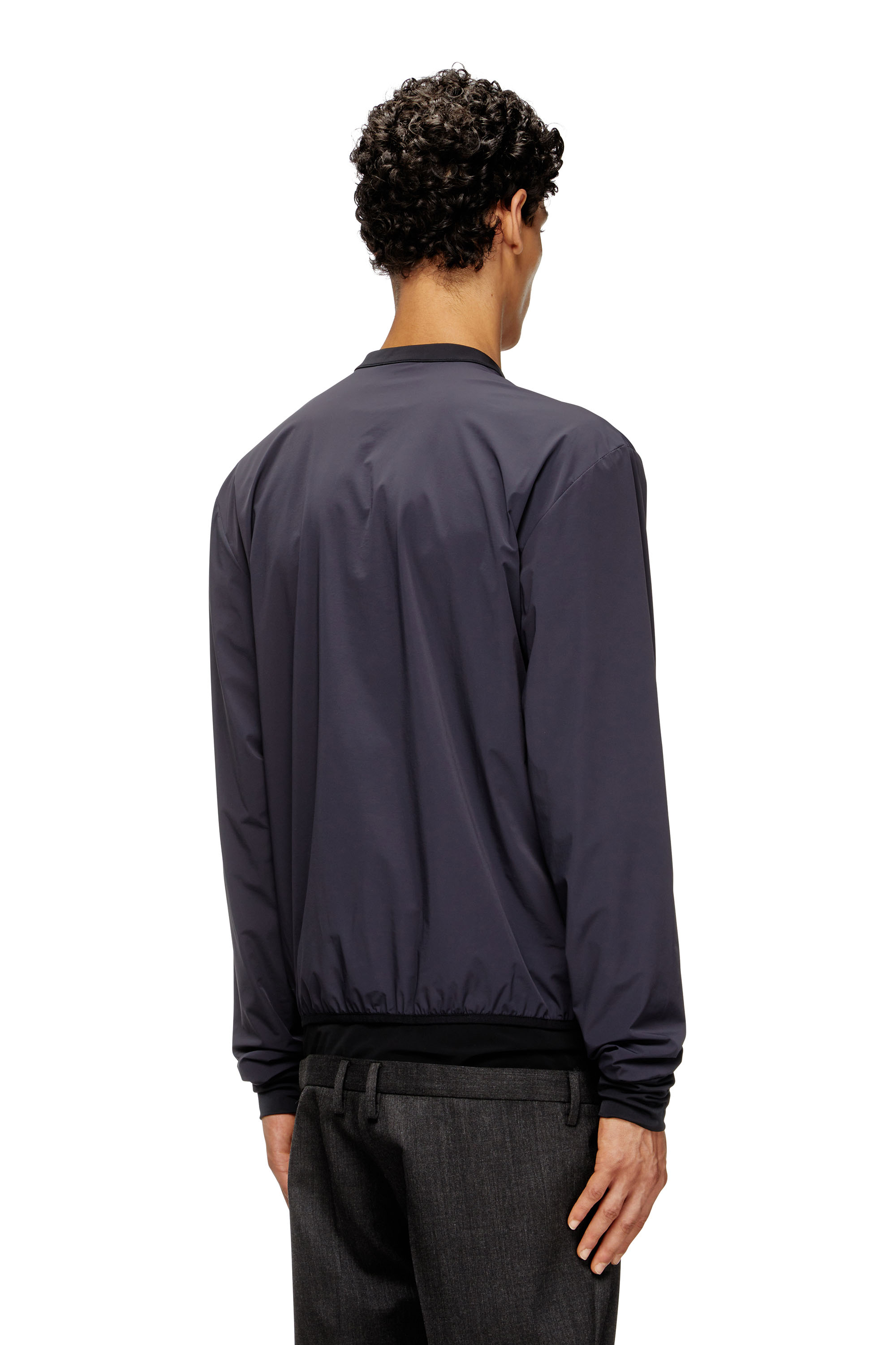 J-DOMNALL-NY, Dark Blue Diesel - J-DOMNALL-NY, Man's Jacket in bi-stretch nylon in Dark Blue - 4