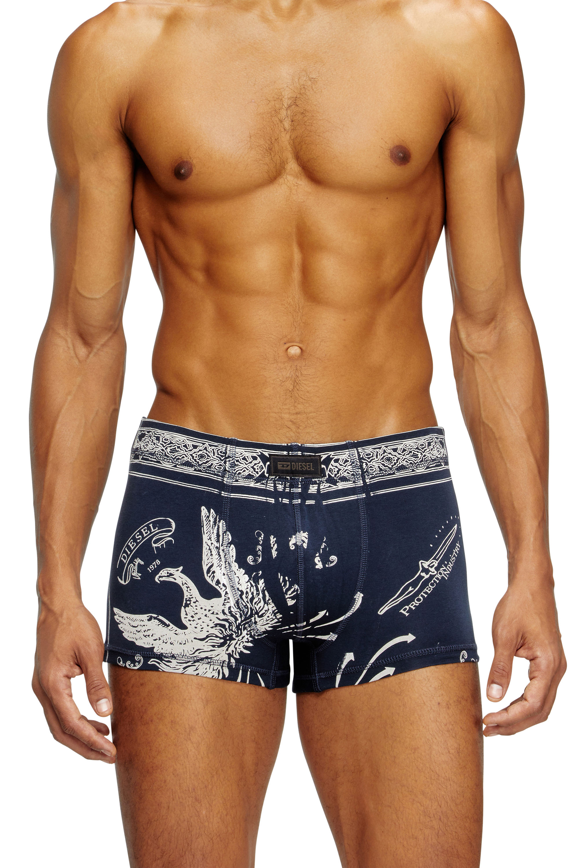 Diesel - DAMIEN-UTLT, Man's Boxer briefs with Phoenix print in Blue - 2