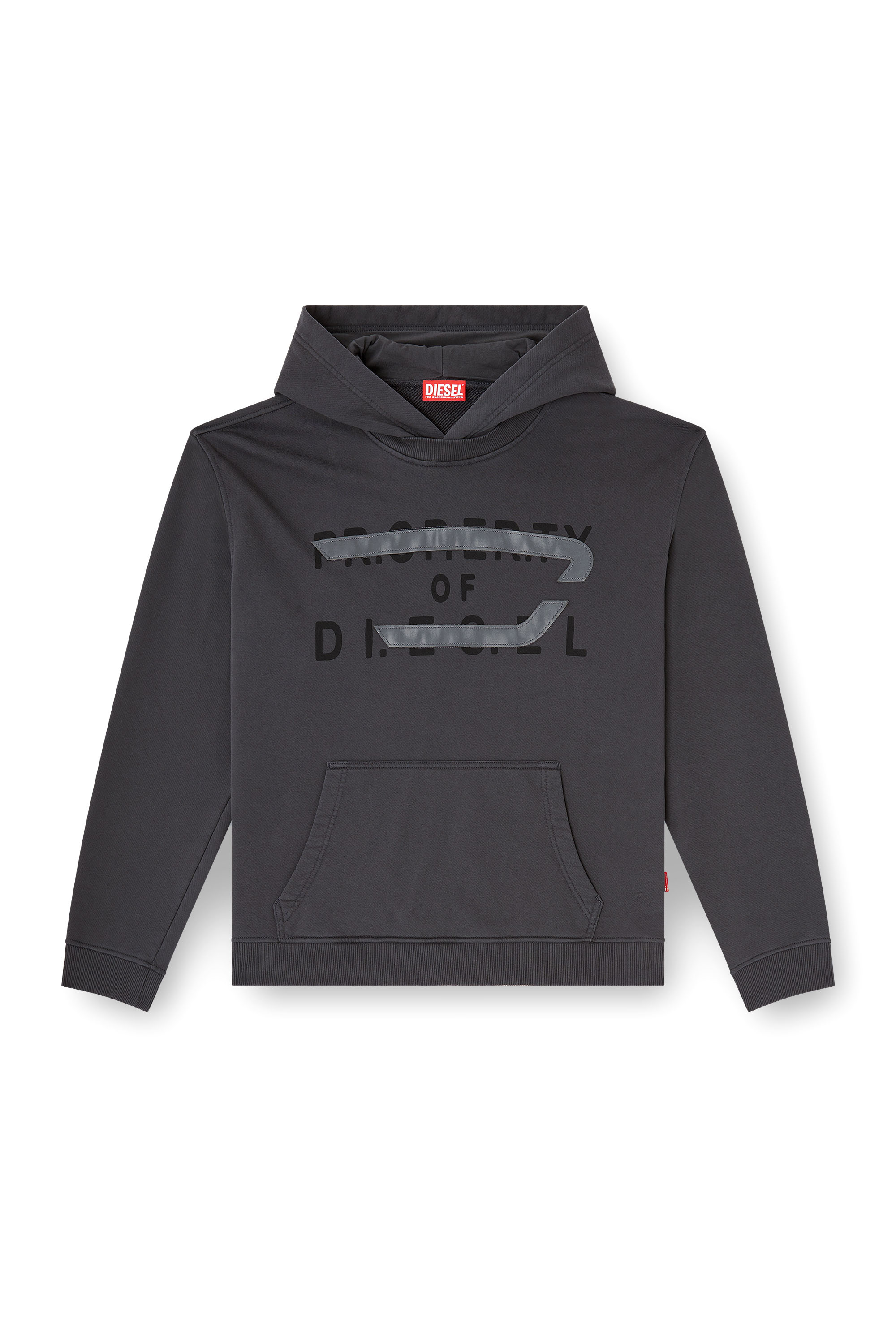 Diesel - S-NORMAN-HOOD, Man's Cotton hoodie with D appliqu&eacute; in null - 3