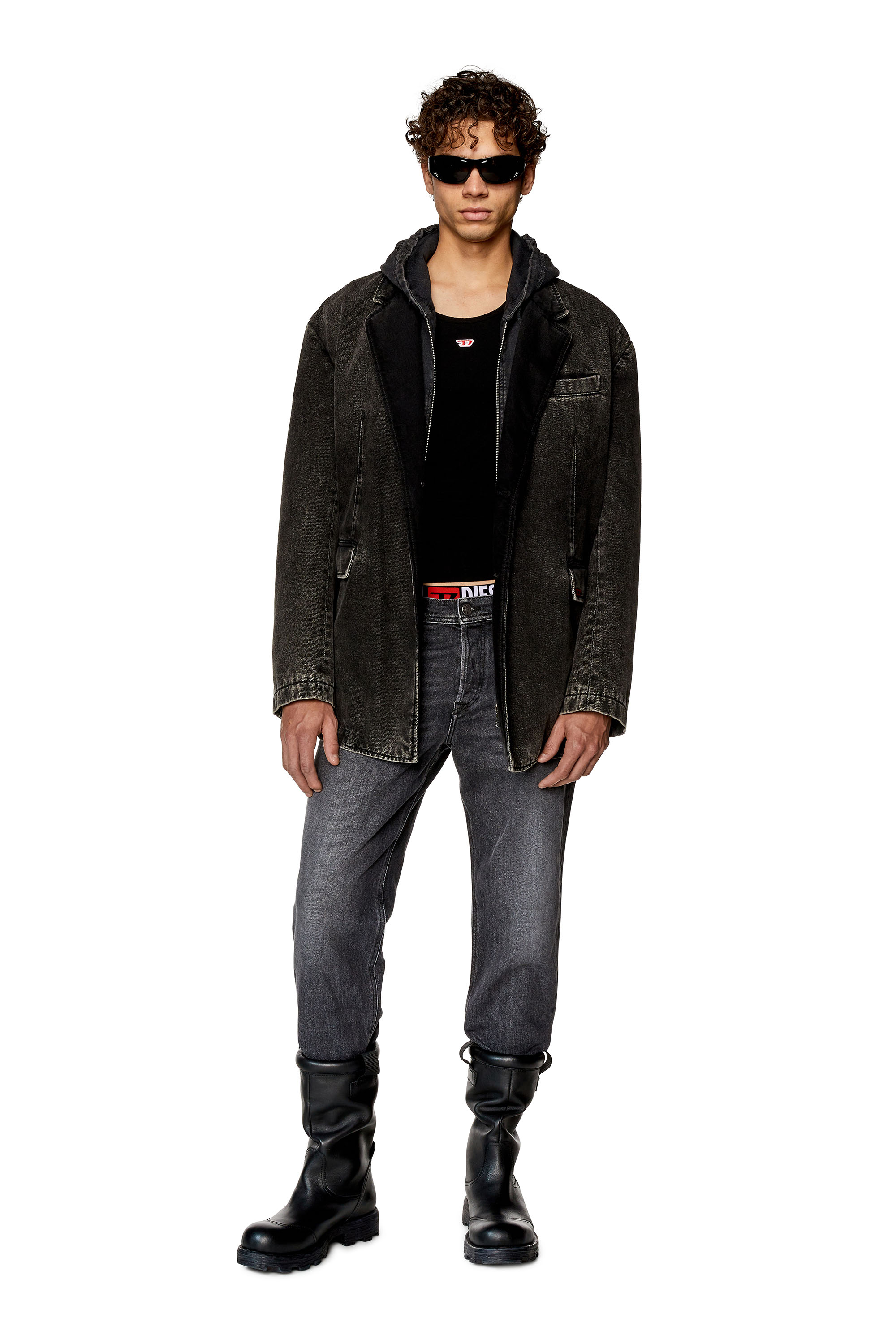 Diesel - Tapered Jeans 2023 D-Finitive 09F84, Black/Dark grey - Image 1